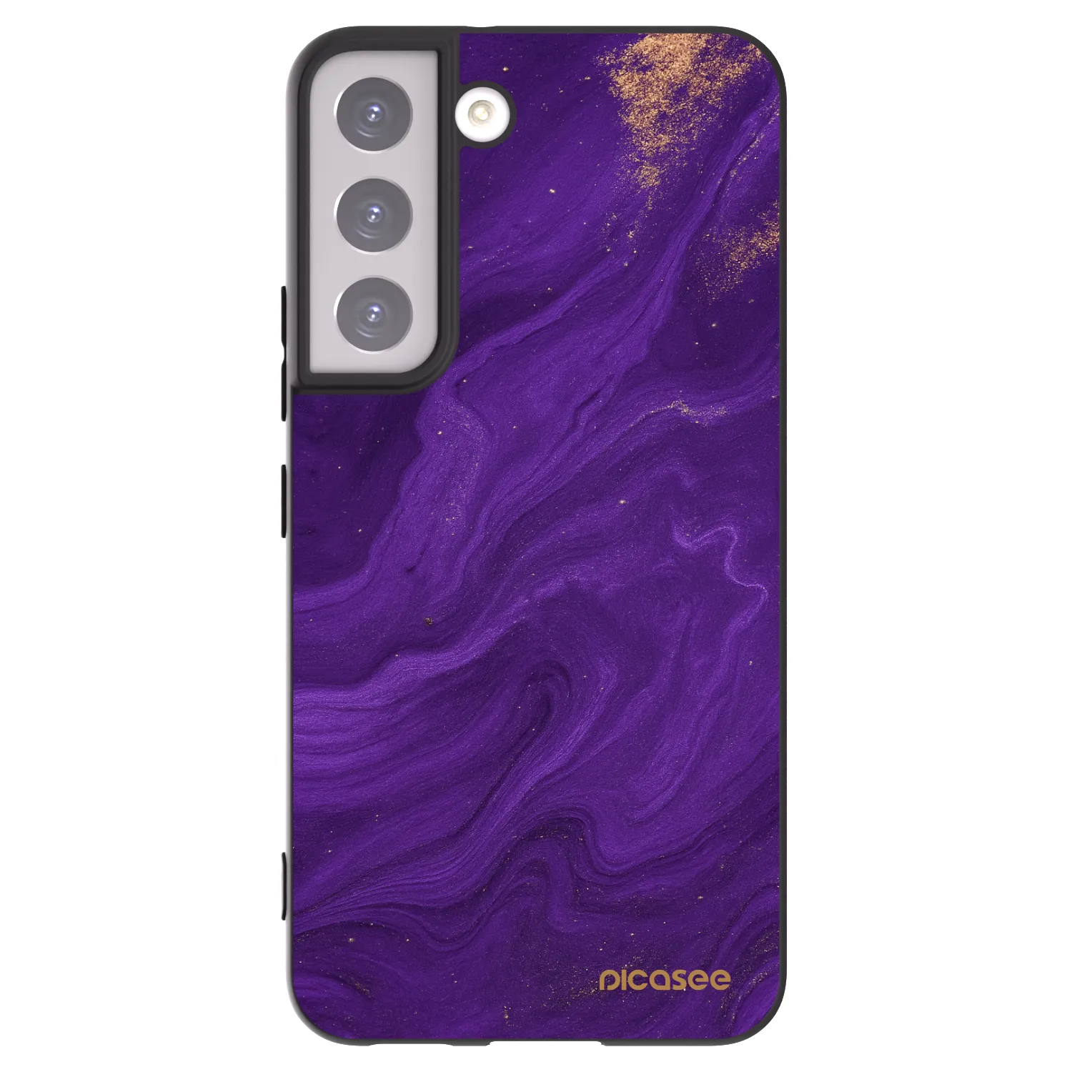 Picasee silikonowe czarne etui na Samsung Galaxy S22 5G - Purple