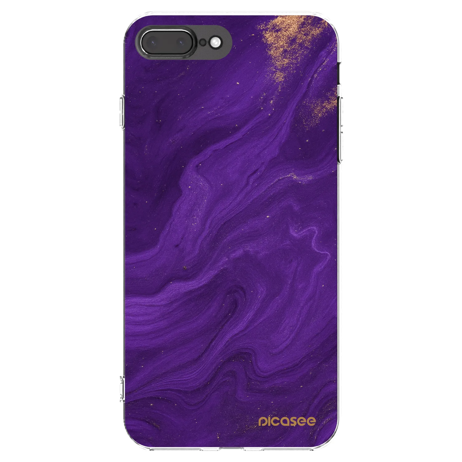 Picasee silikonowe przeźroczyste etui na Apple iPhone 7 Plus - Purple