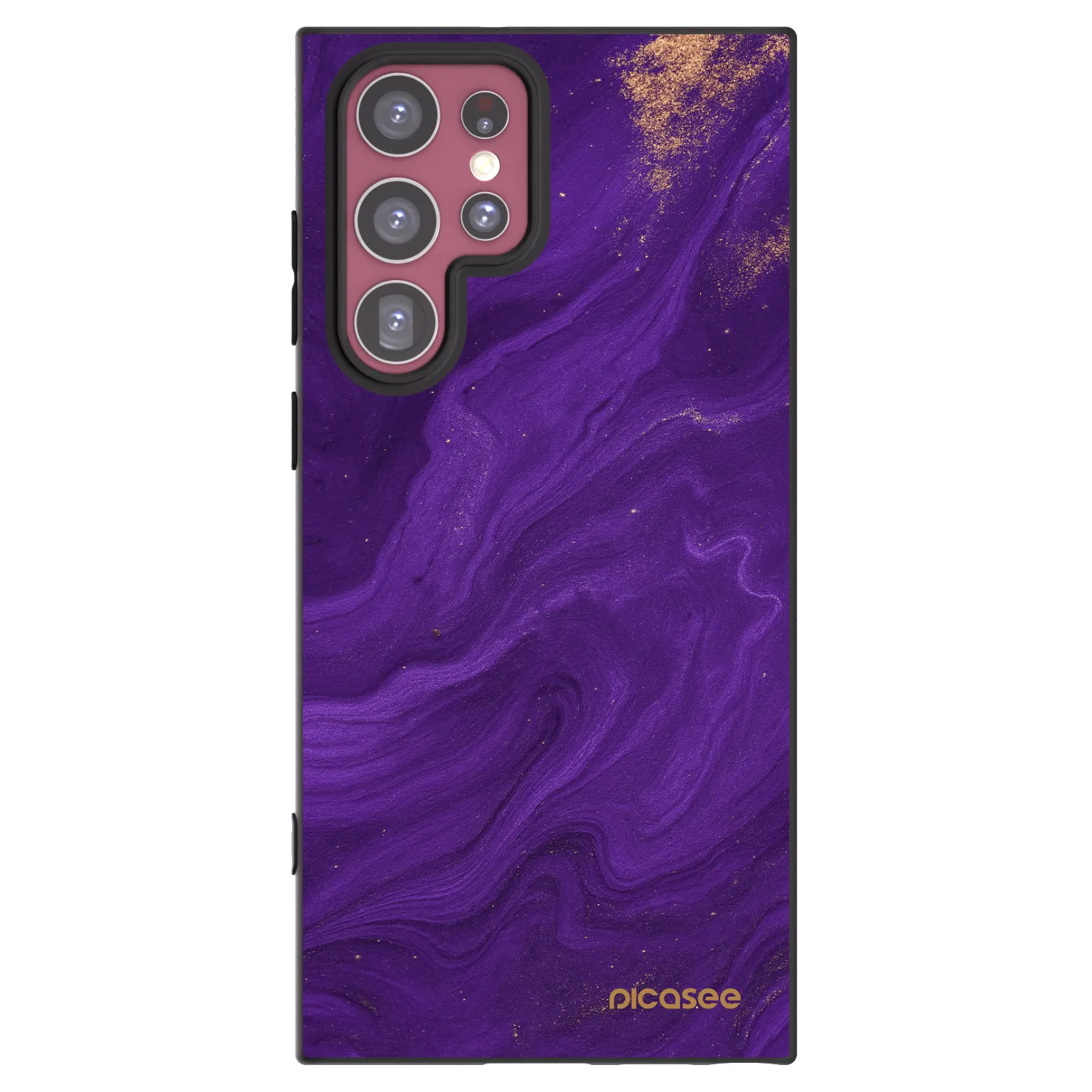 Picasee silikonowe czarne etui na Samsung Galaxy S22 Ultra 5G - Purple
