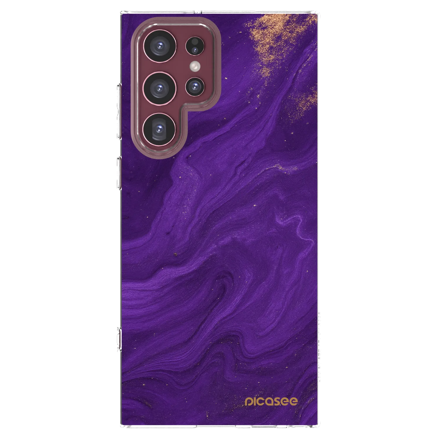 Picasee silikonowe przeźroczyste etui na Samsung Galaxy S22 Ultra 5G - Purple