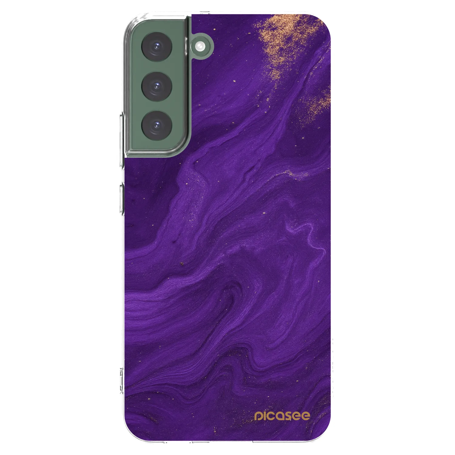Picasee silikonowe przeźroczyste etui na Samsung Galaxy S22+ 5G - Purple