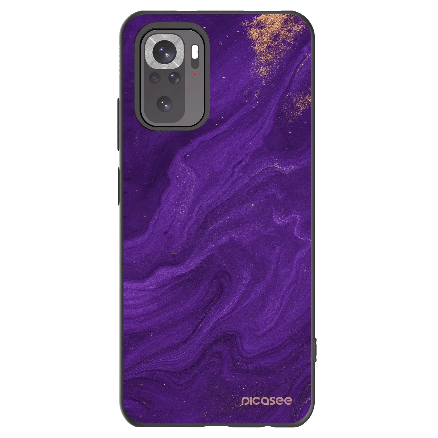 Picasee silikonowe czarne etui na Xiaomi Redmi Note 11S 4G - Purple