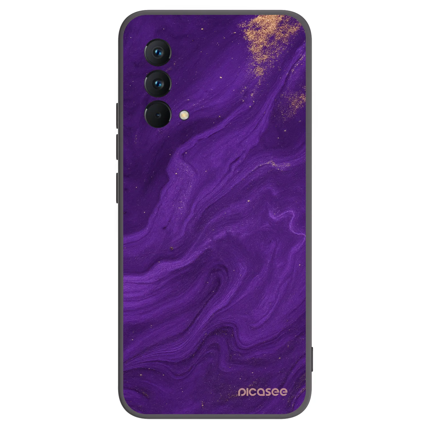 Picasee silikonowe czarne etui na Realme GT Master Edition 5G - Purple