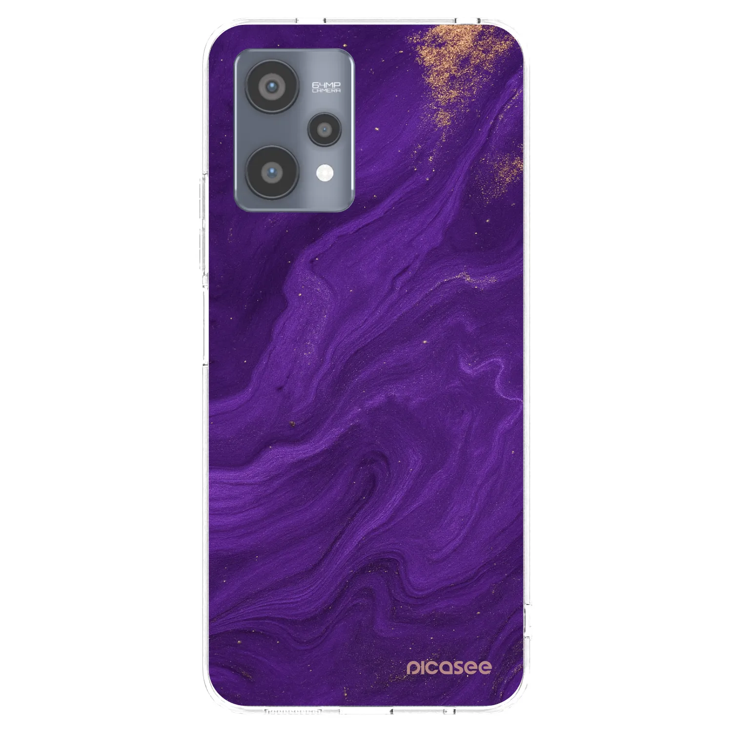 Picasee silikonowe przeźroczyste etui na Realme 9 Pro 5G - Purple