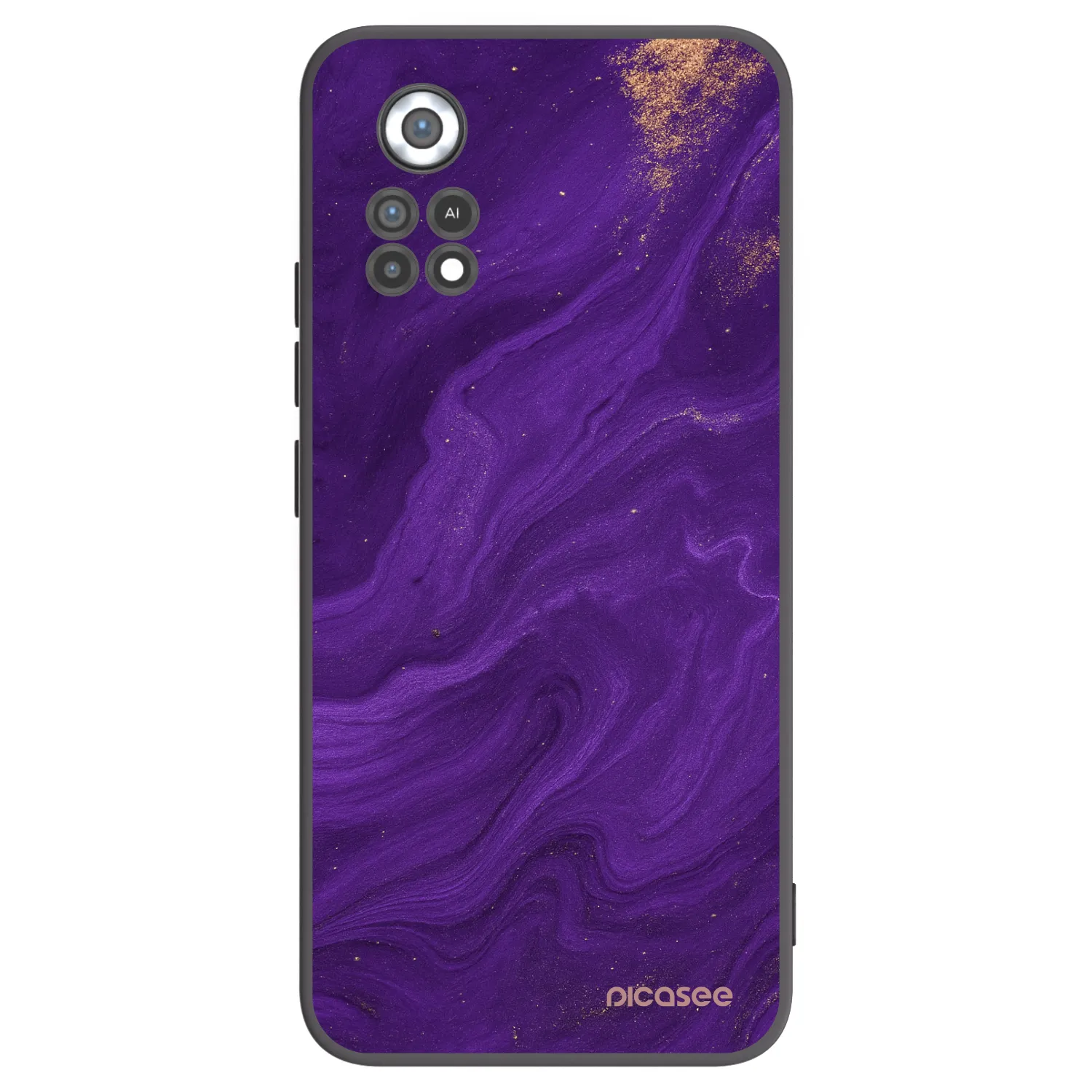 Picasee silikonowe czarne etui na Xiaomi Poco X4 Pro 5G - Purple