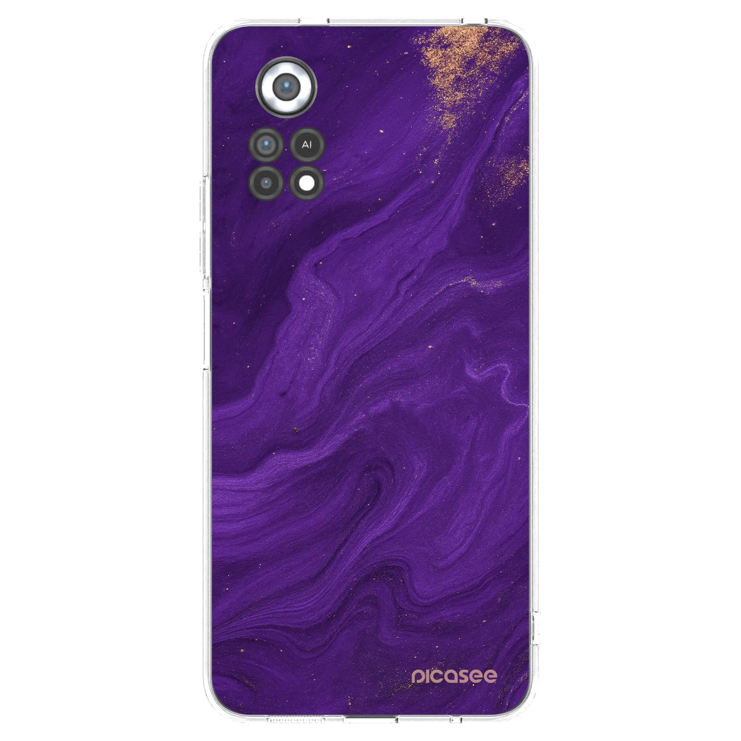Picasee silikonowe przeźroczyste etui na Xiaomi Poco X4 Pro 5G - Purple