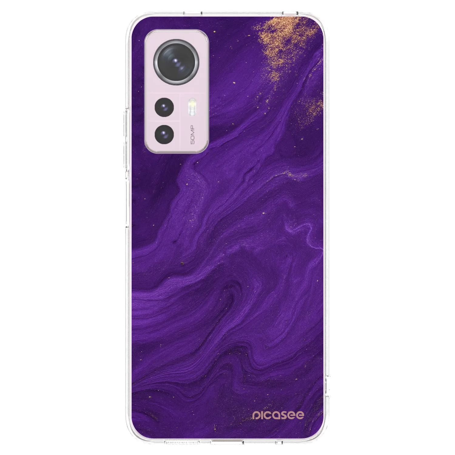 Picasee silikonowe przeźroczyste etui na Xiaomi 12 - Purple
