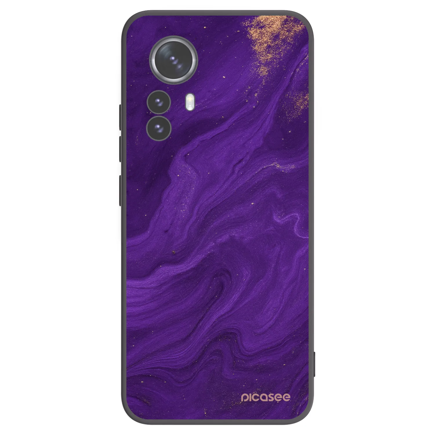 Picasee silikonowe czarne etui na Xiaomi 12 Pro - Purple