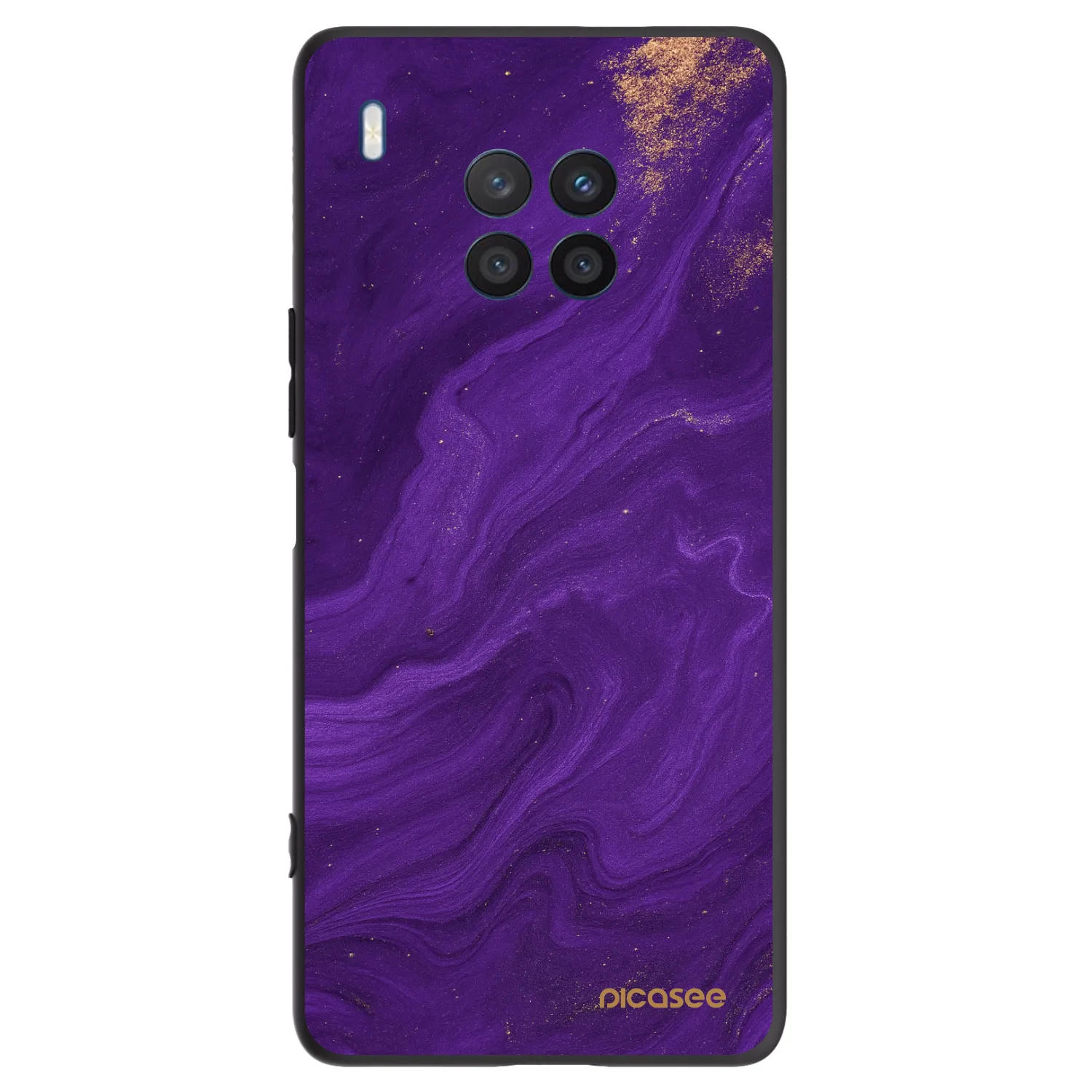 Picasee silikonowe czarne etui na Honor 50 Lite - Purple