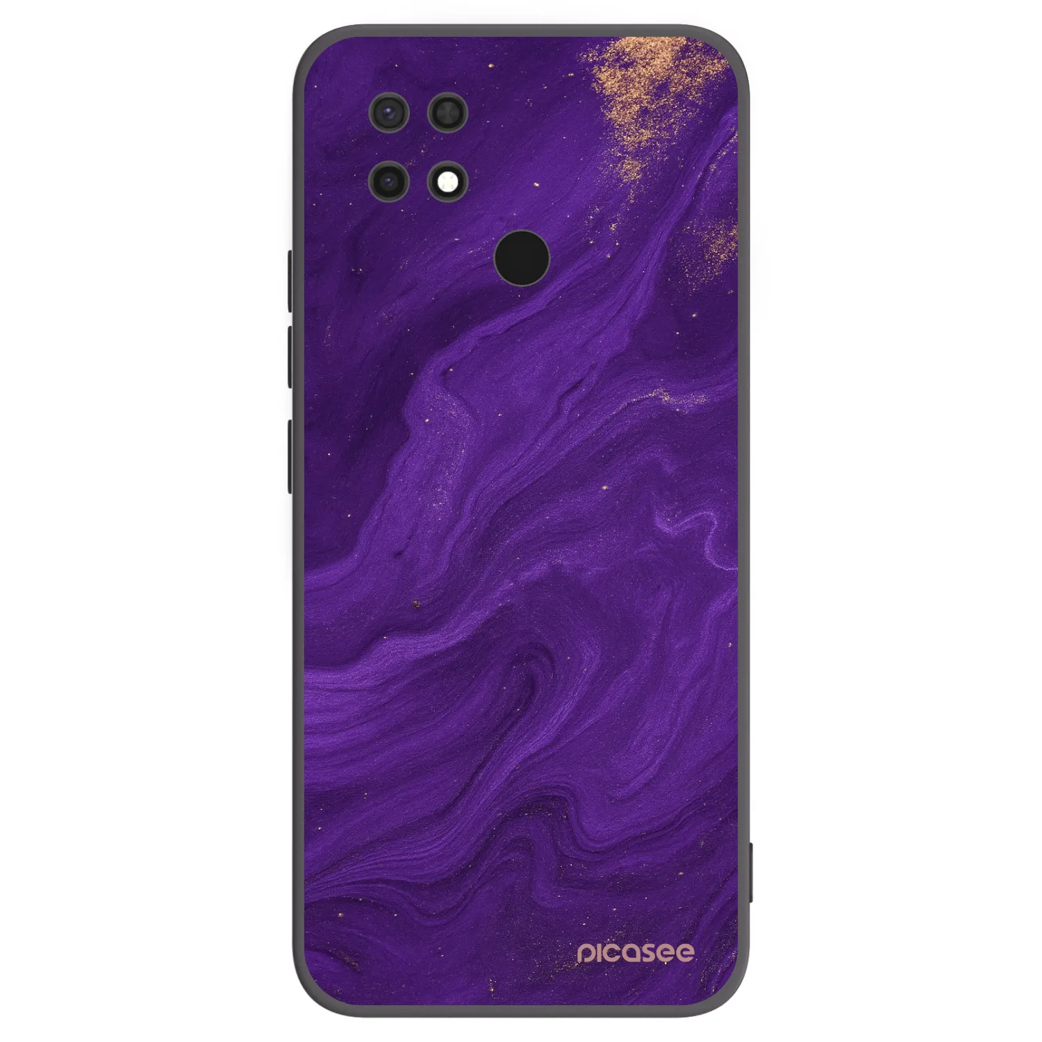 Picasee silikonowe czarne etui na Xiaomi Redmi 10C - Purple