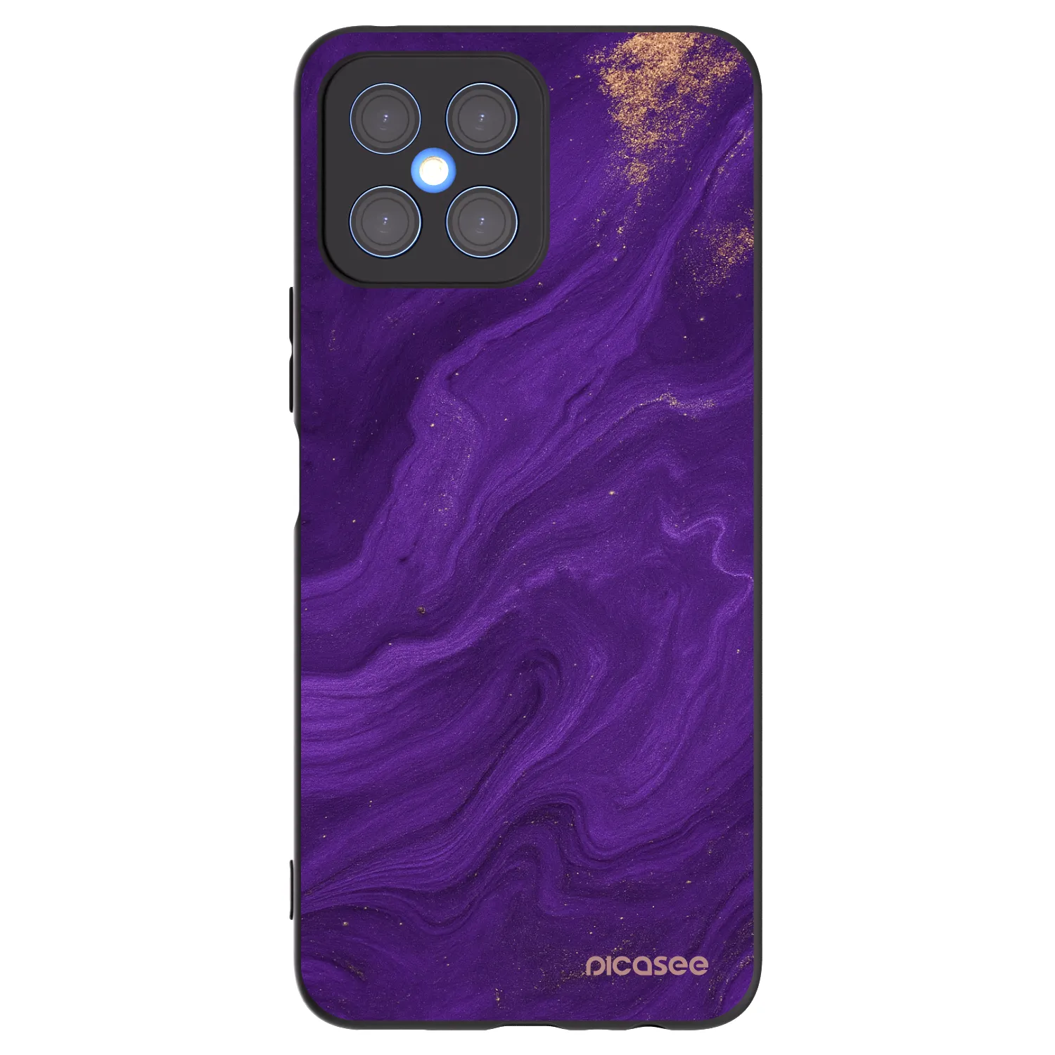 Picasee silikonowe czarne etui na Honor X8 4G - Purple