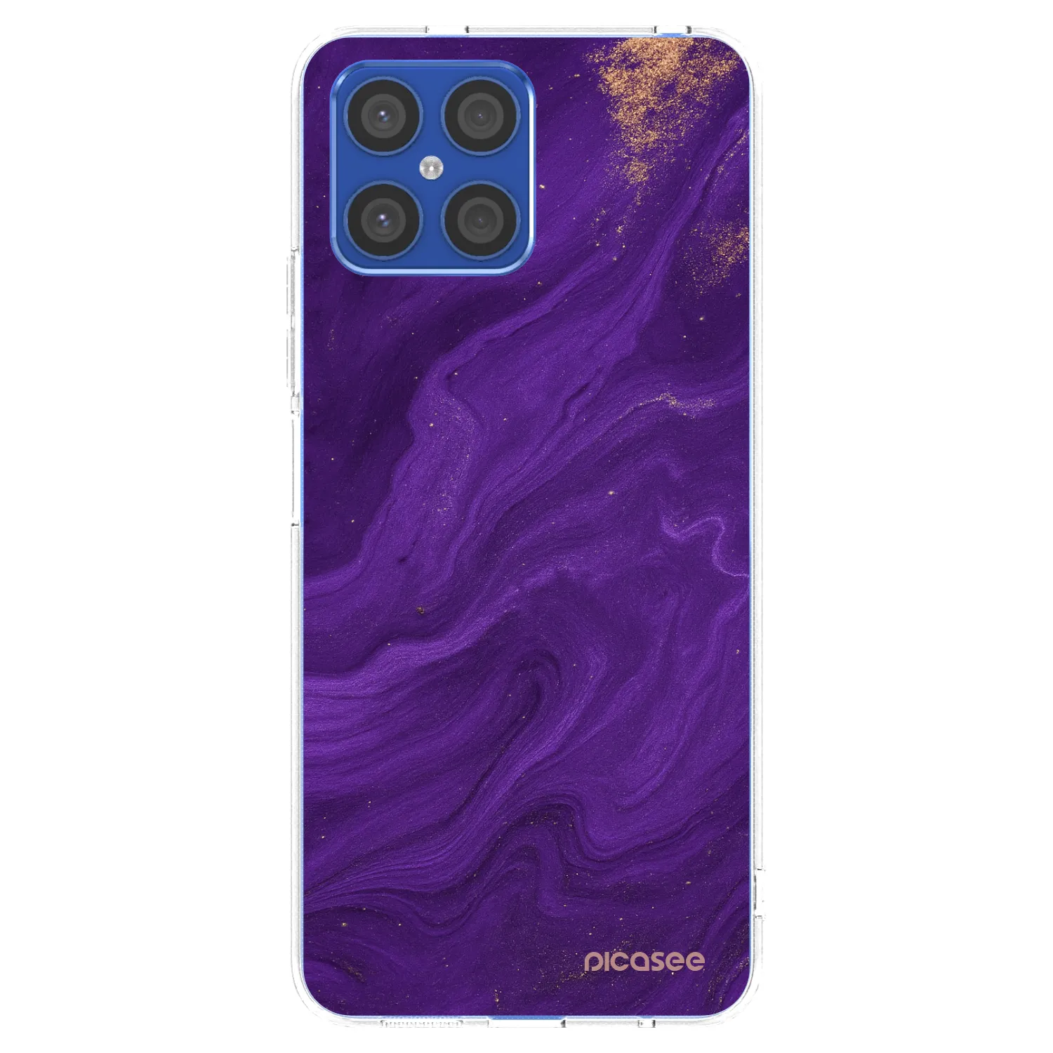 Picasee silikonowe przeźroczyste etui na Honor X8 4G - Purple
