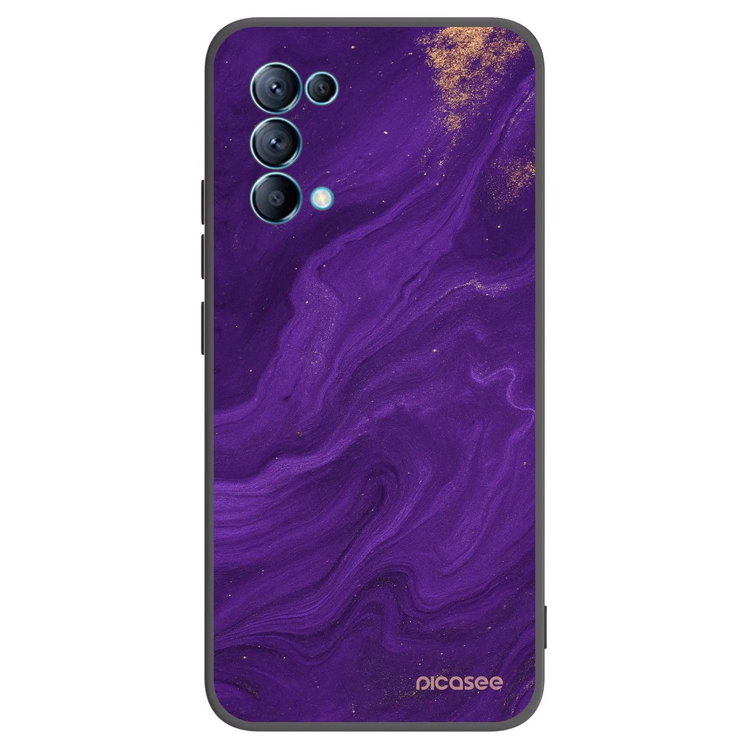 Picasee silikonowe czarne etui na OPPO Reno 5 5G - Purple