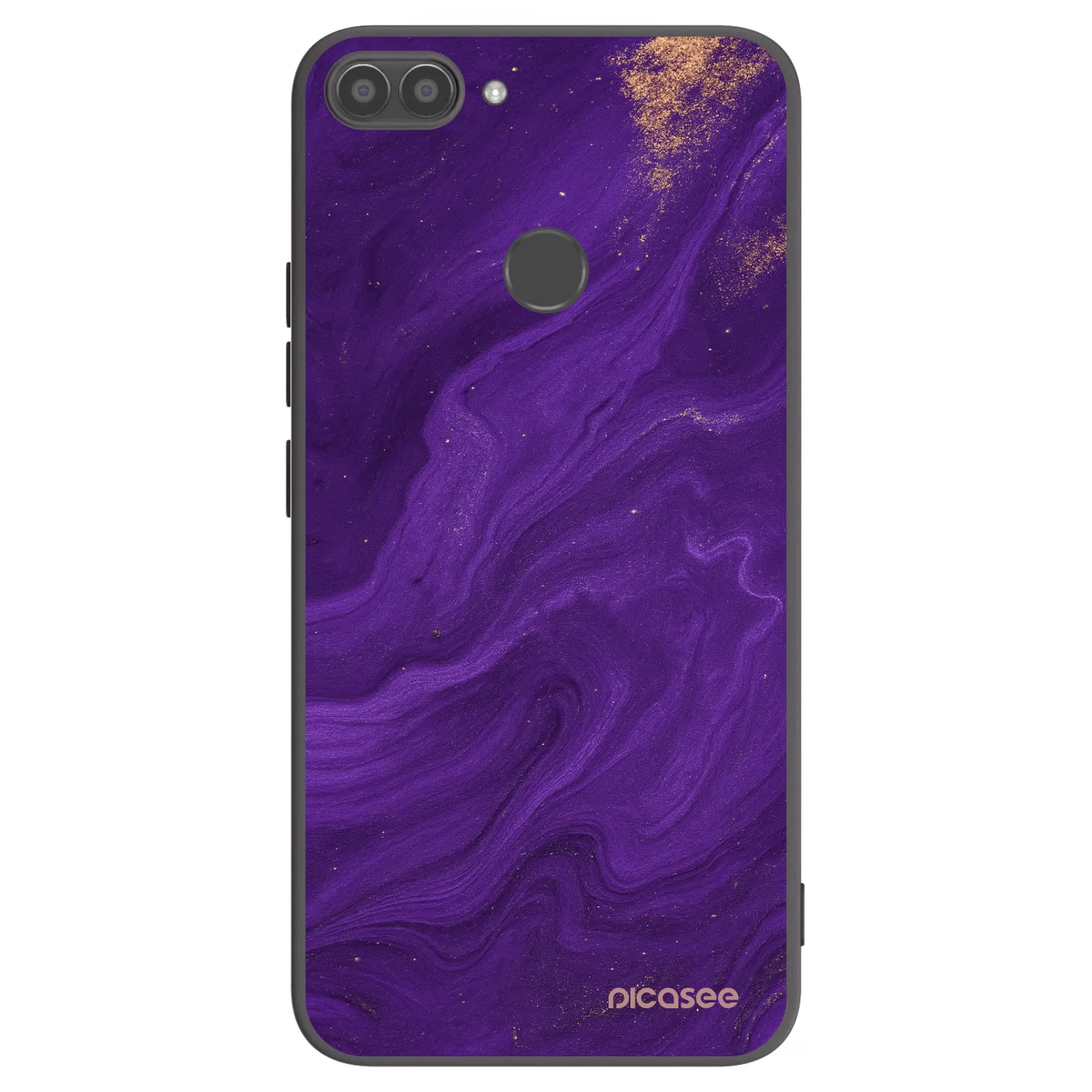 Picasee silikonowe czarne etui na Huawei P Smart - Purple