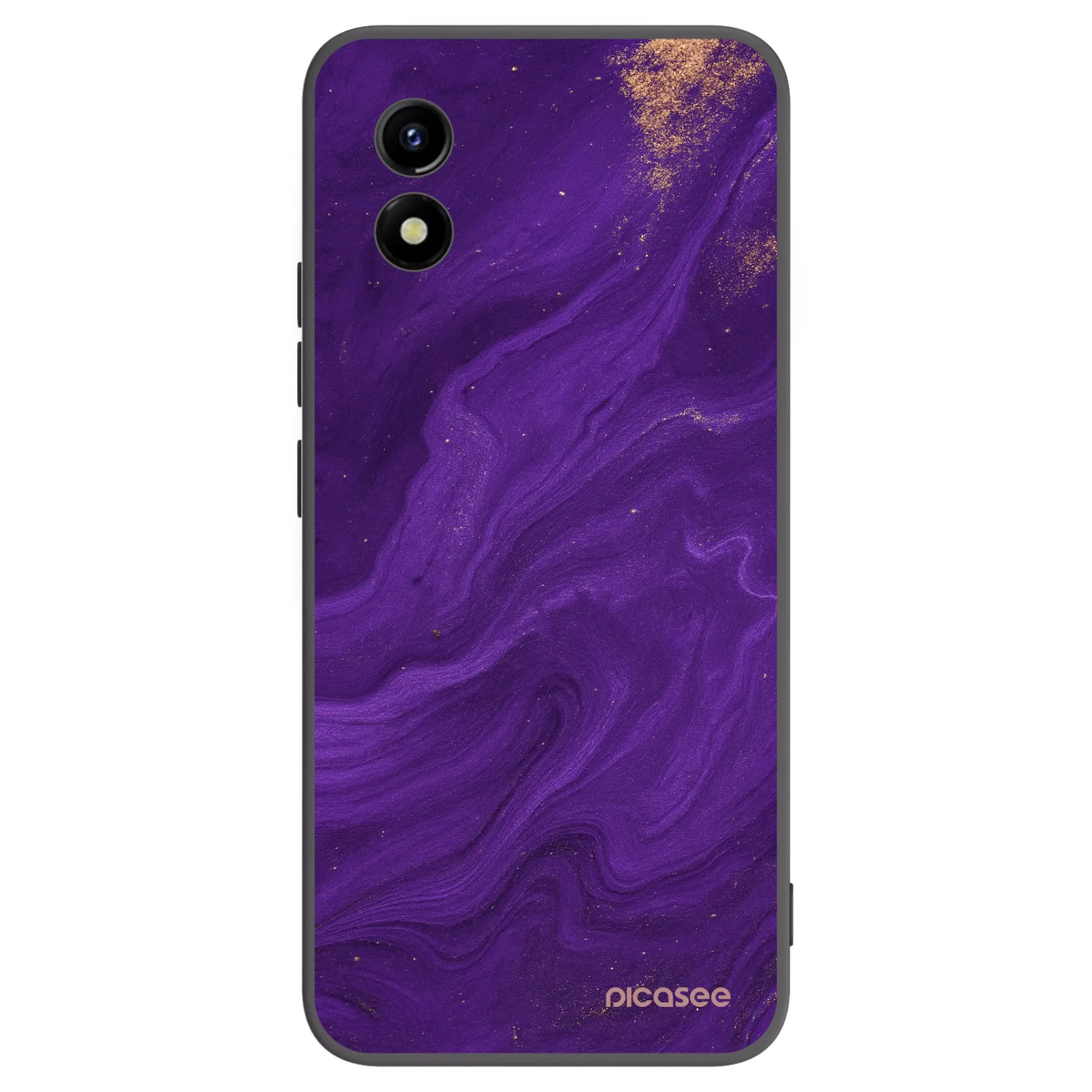 Picasee silikonowe czarne etui na Vivo Y01 - Purple