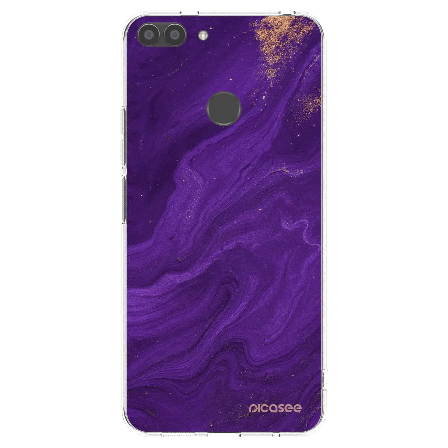 Picasee silikonowe przeźroczyste etui na Huawei P Smart - Purple