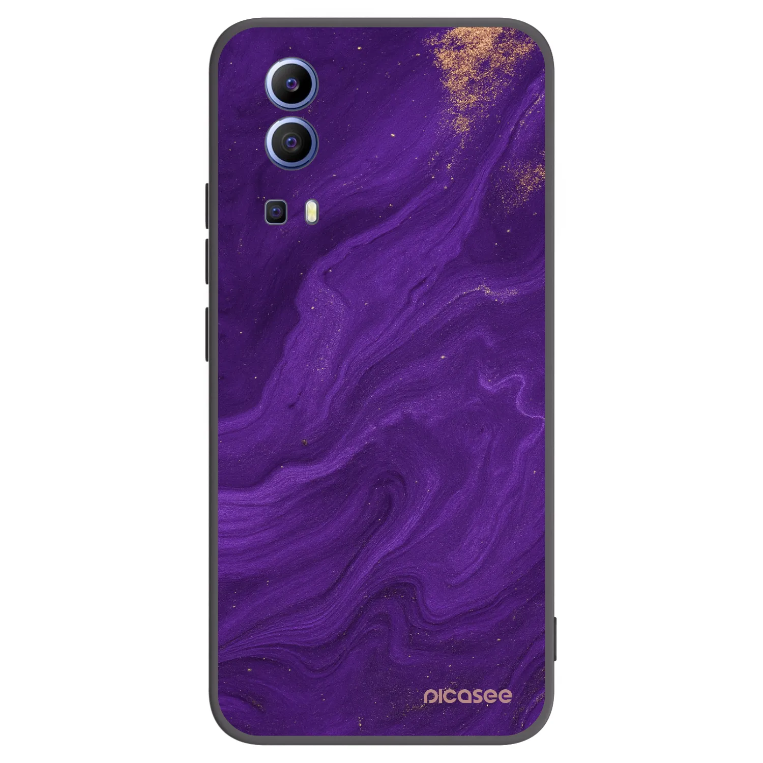 Picasee silikonowe czarne etui na Vivo Y52 5G - Purple
