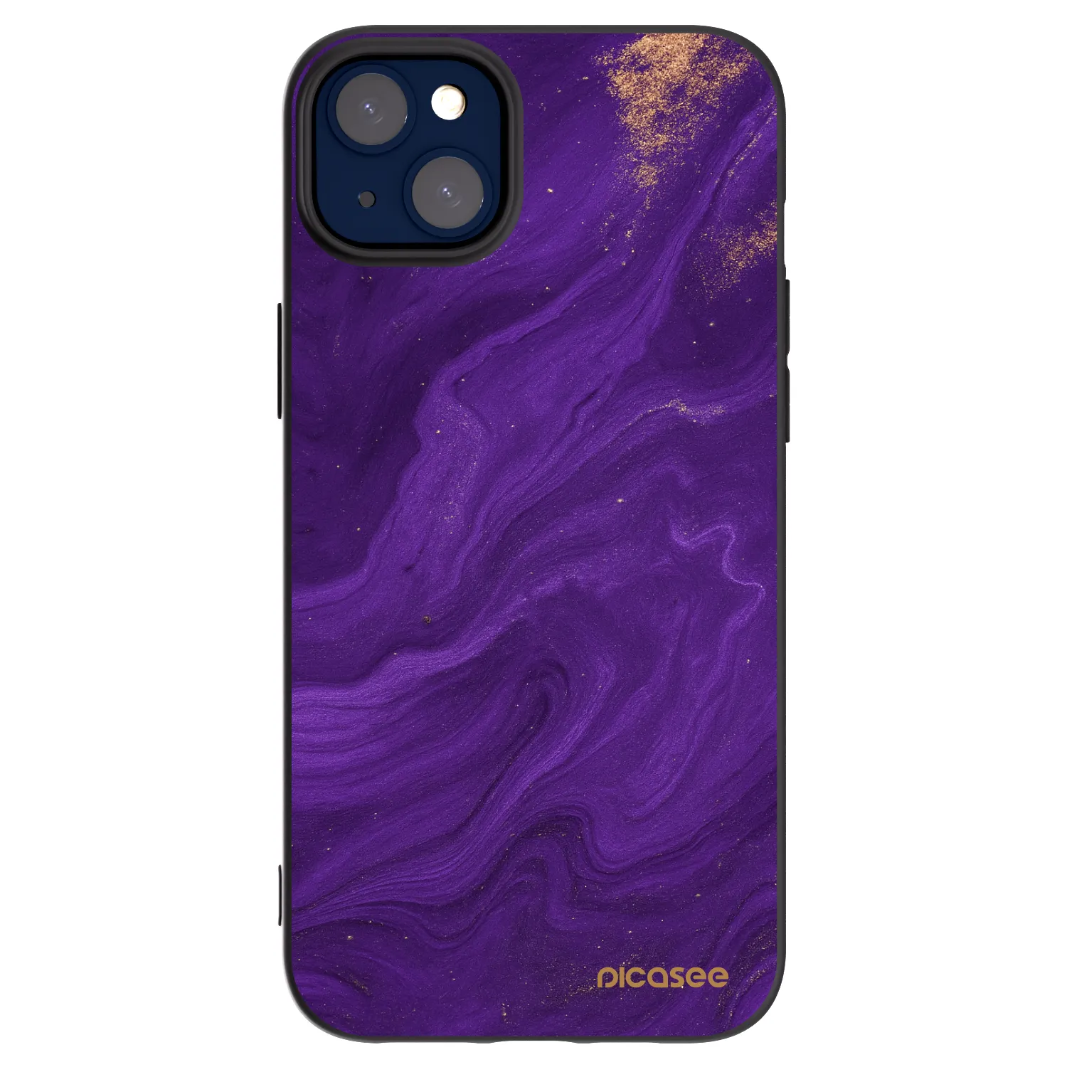 Picasee silikonowe czarne etui na Apple iPhone 14 Plus - Purple