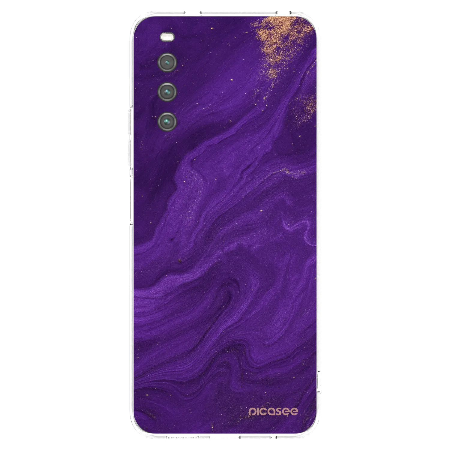 Picasee silikonowe przeźroczyste etui na Sony Xperia 10 IV 5G - Purple