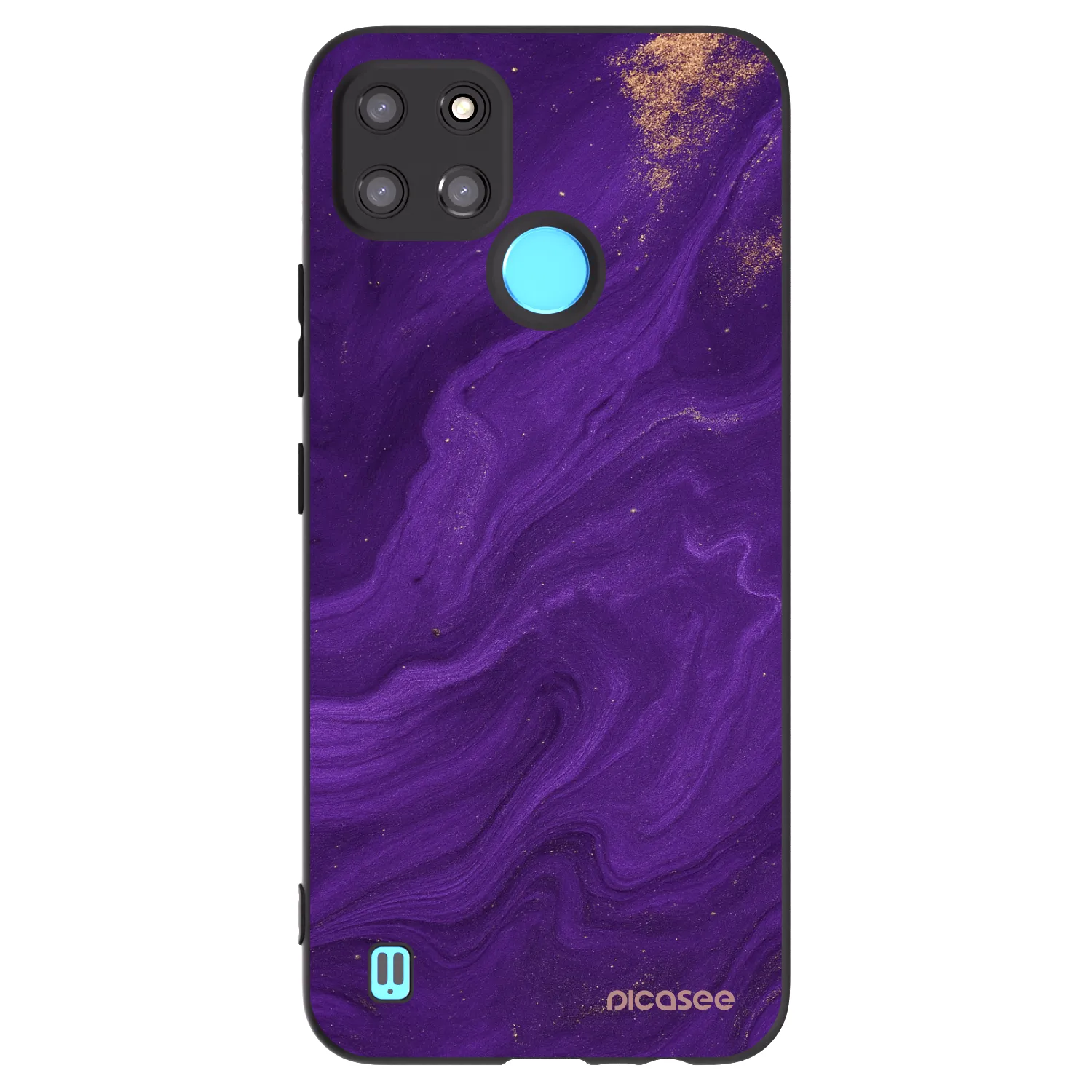 Picasee silikonowe czarne etui na Realme C21Y - Purple