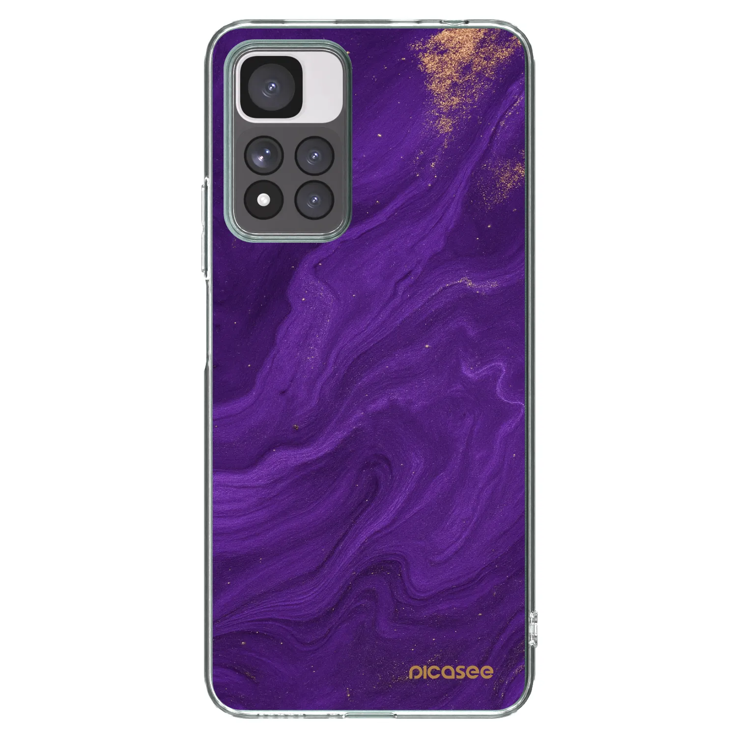 Picasee silikonowe przeźroczyste etui na Xiaomi Redmi Note 11 Pro+ 5G - Purple