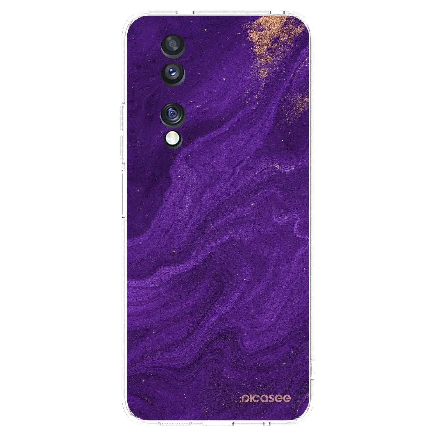 Picasee silikonowe przeźroczyste etui na Honor 70 - Purple