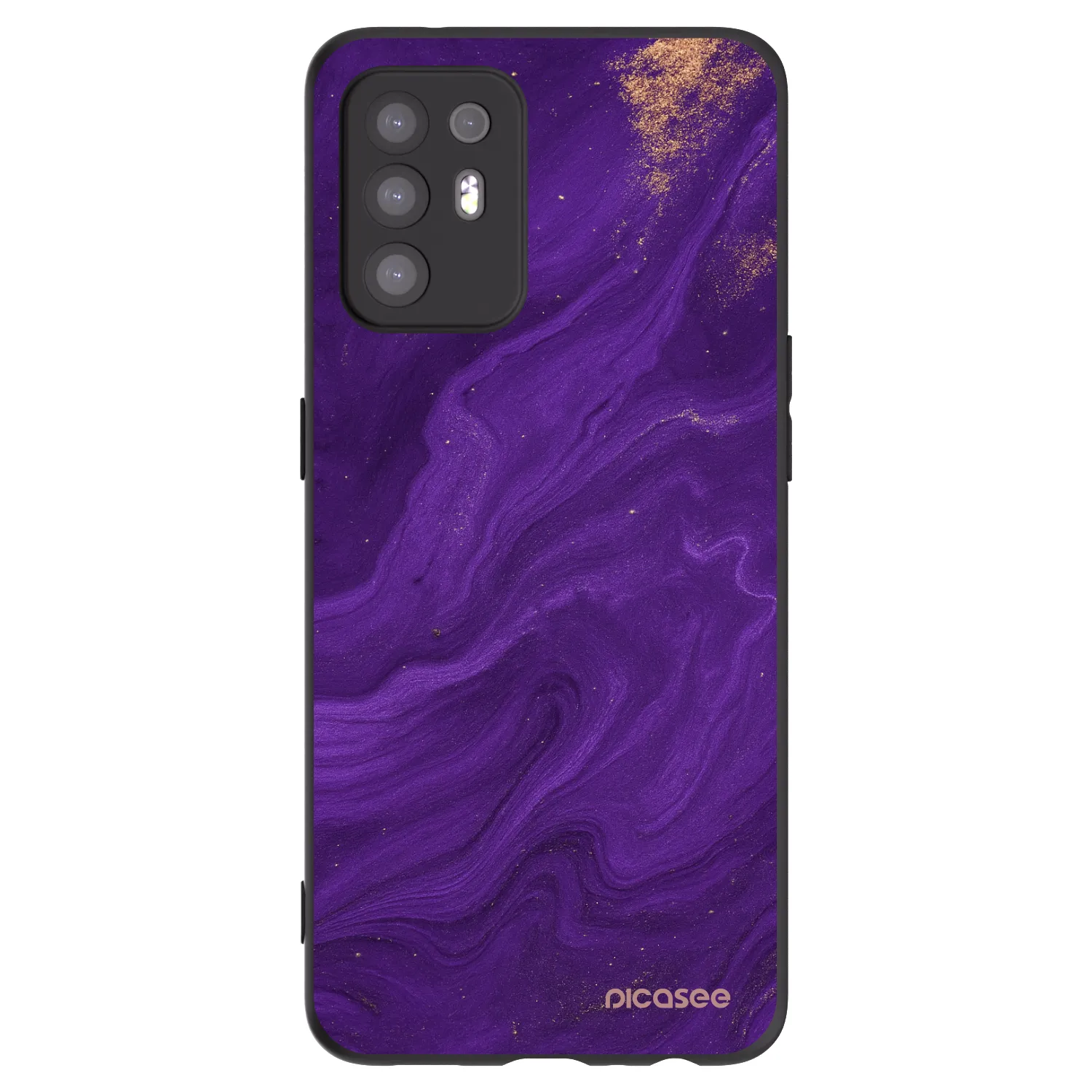 Picasee silikonowe czarne etui na OPPO A94 5G - Purple