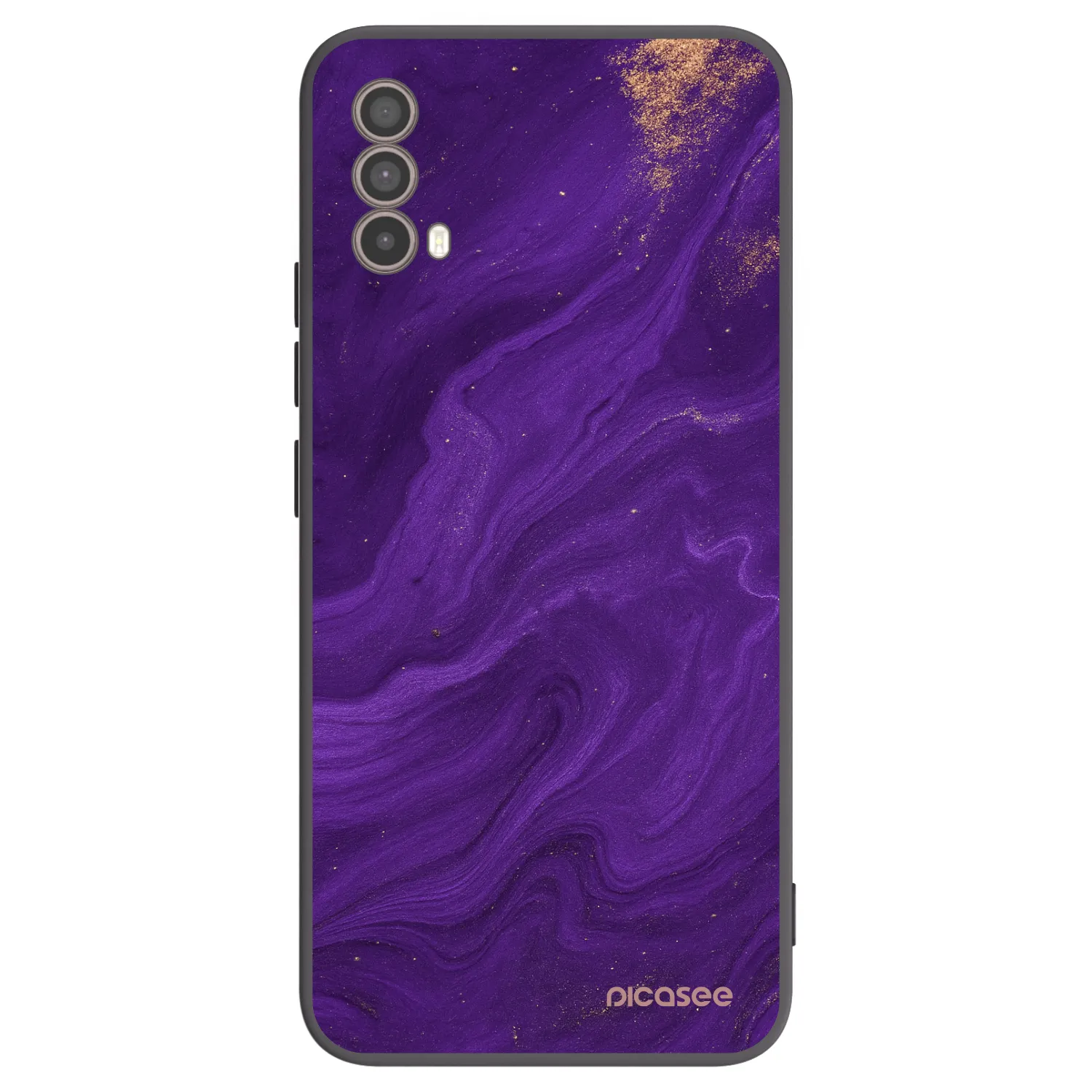 Picasee silikonowe czarne etui na Motorola Moto E40 - Purple