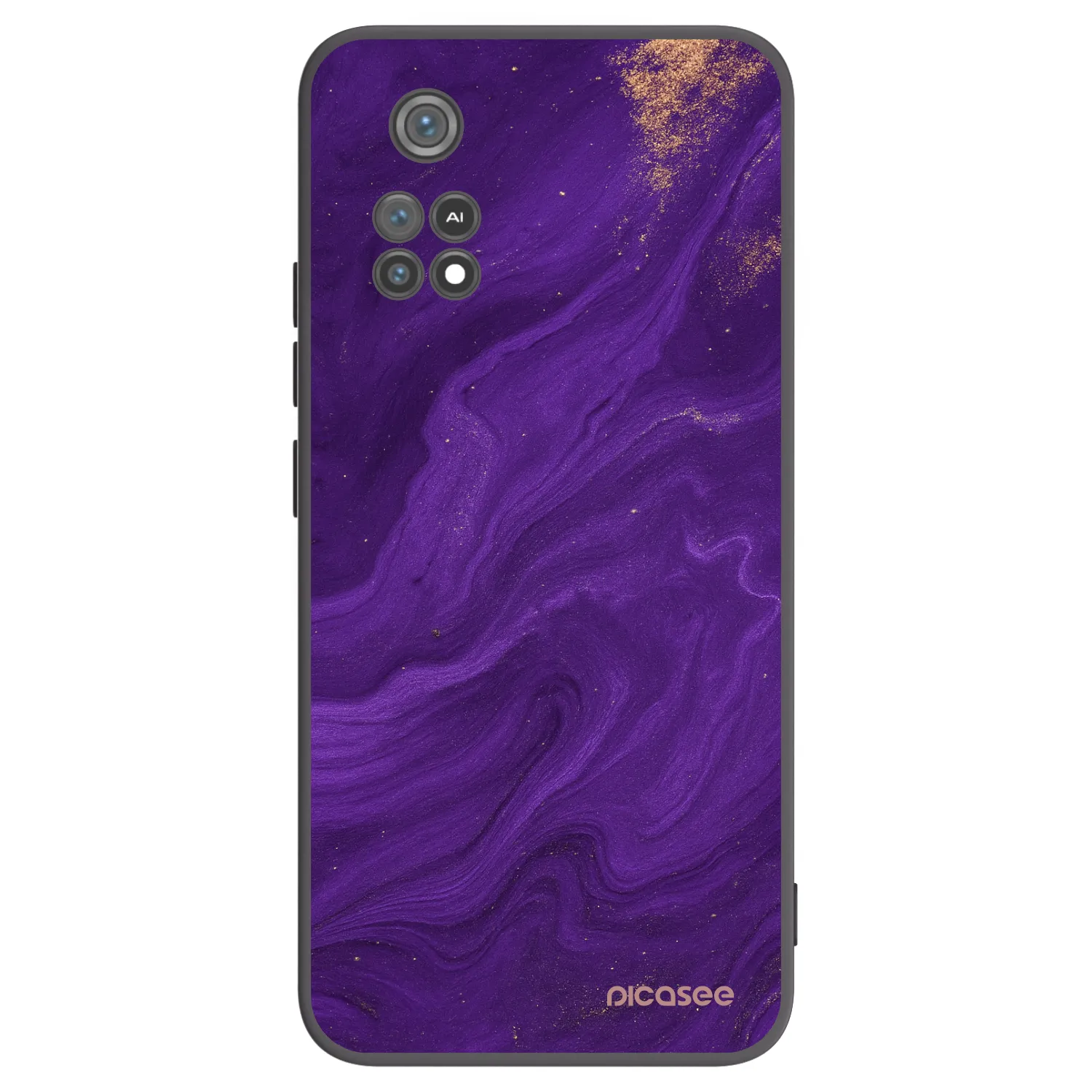 Picasee silikonowe czarne etui na Xiaomi Poco M4 Pro - Purple