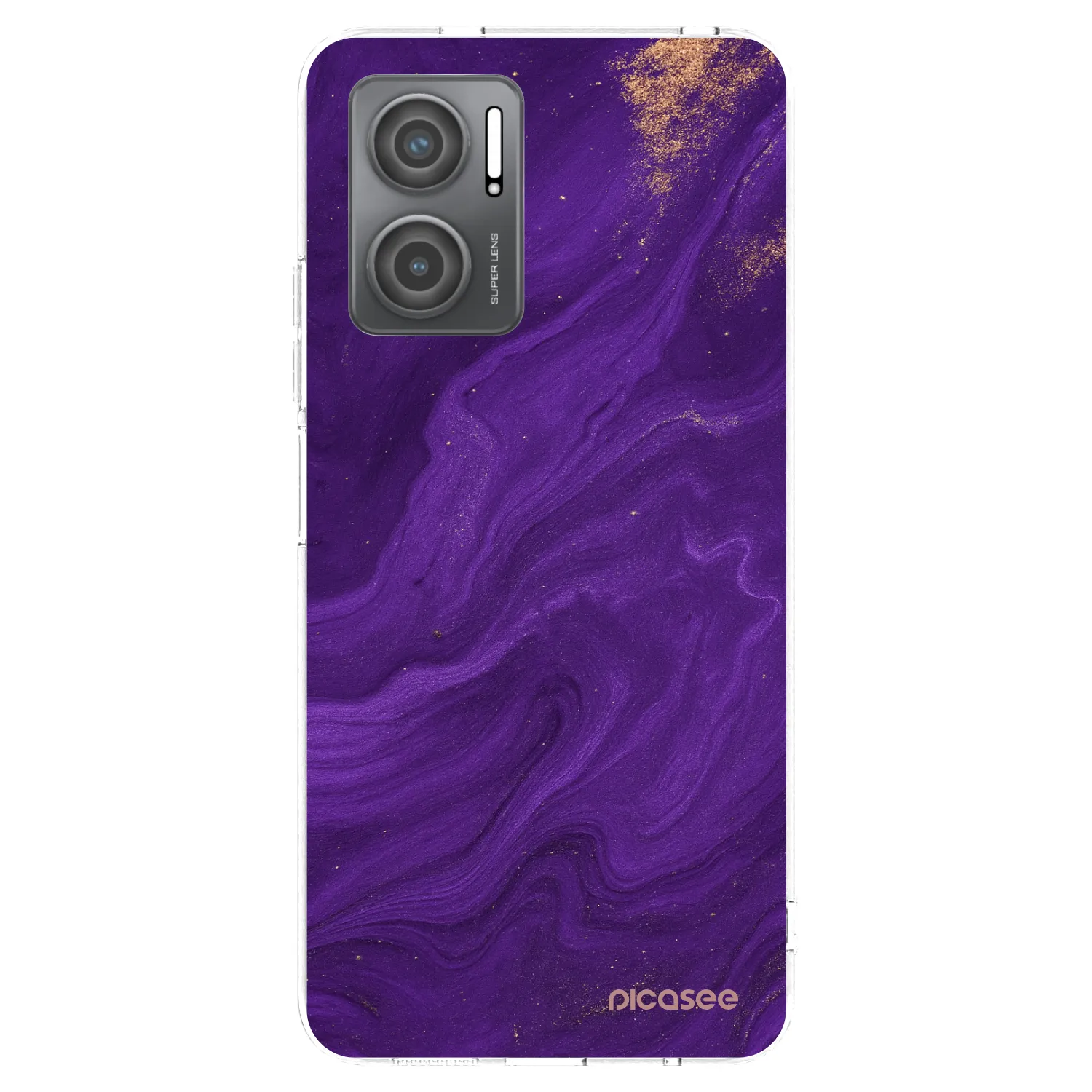 Picasee silikonowe przeźroczyste etui na Xiaomi Redmi 10 5G - Purple