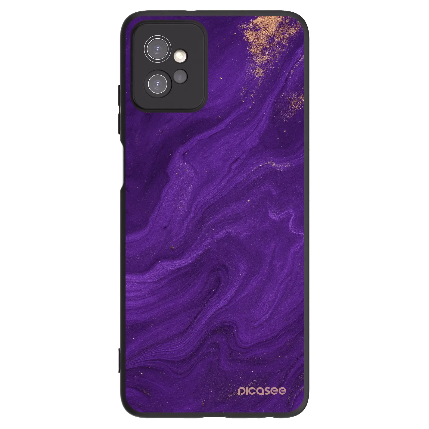 Picasee silikonowe czarne etui na Motorola Moto G32 - Purple
