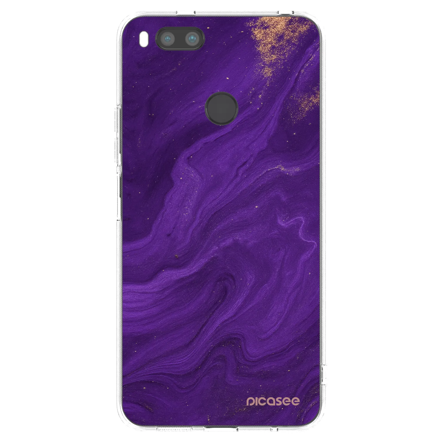 Picasee silikonowe przeźroczyste etui na Xiaomi Redmi A1 - Purple