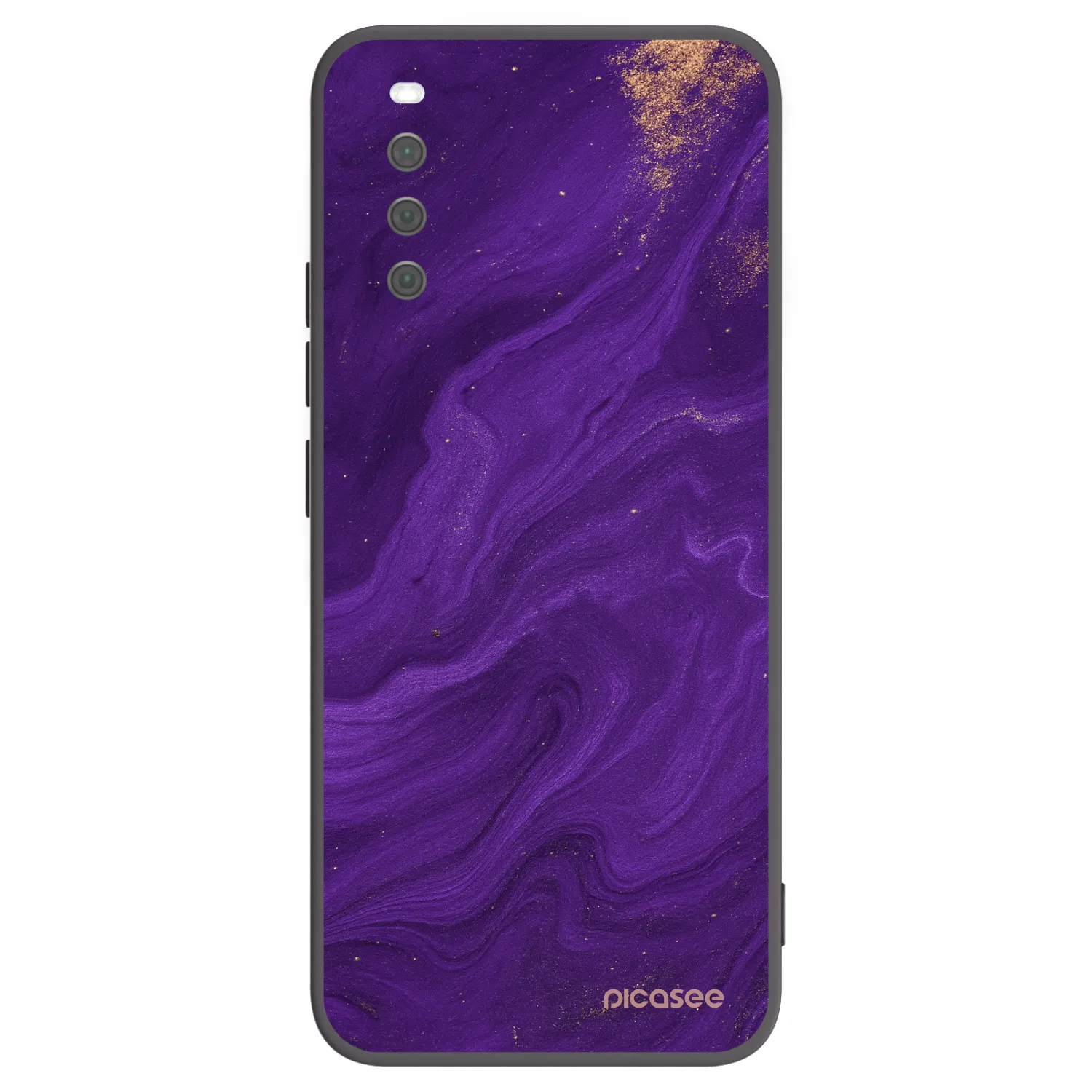 Picasee silikonowe czarne etui na Sony Xperia 10 III - Purple
