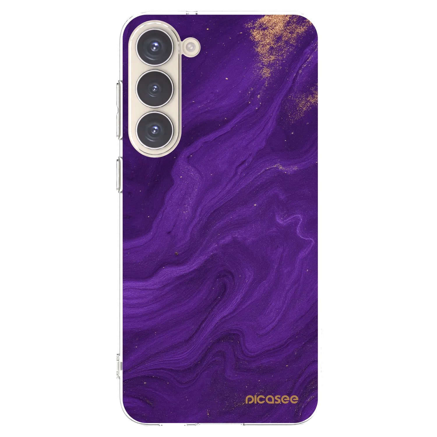 Picasee silikonowe przeźroczyste etui na Samsung Galaxy S23+ 5G - Purple