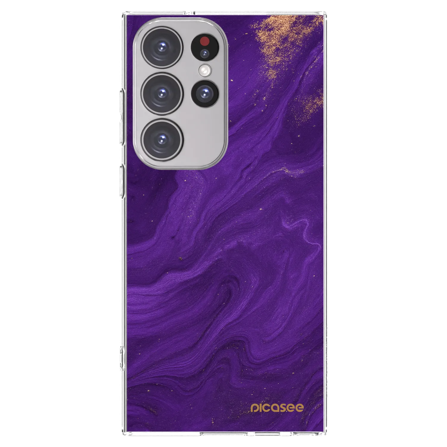 Picasee silikonowe przeźroczyste etui na Samsung Galaxy S23 Ultra 5G - Purple