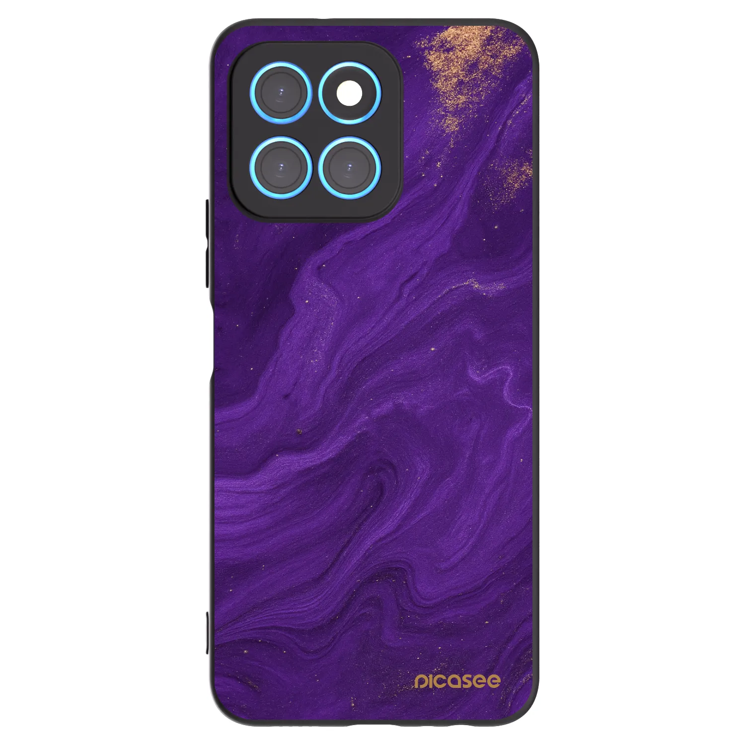 Picasee silikonowe czarne etui na Honor X8 5G - Purple