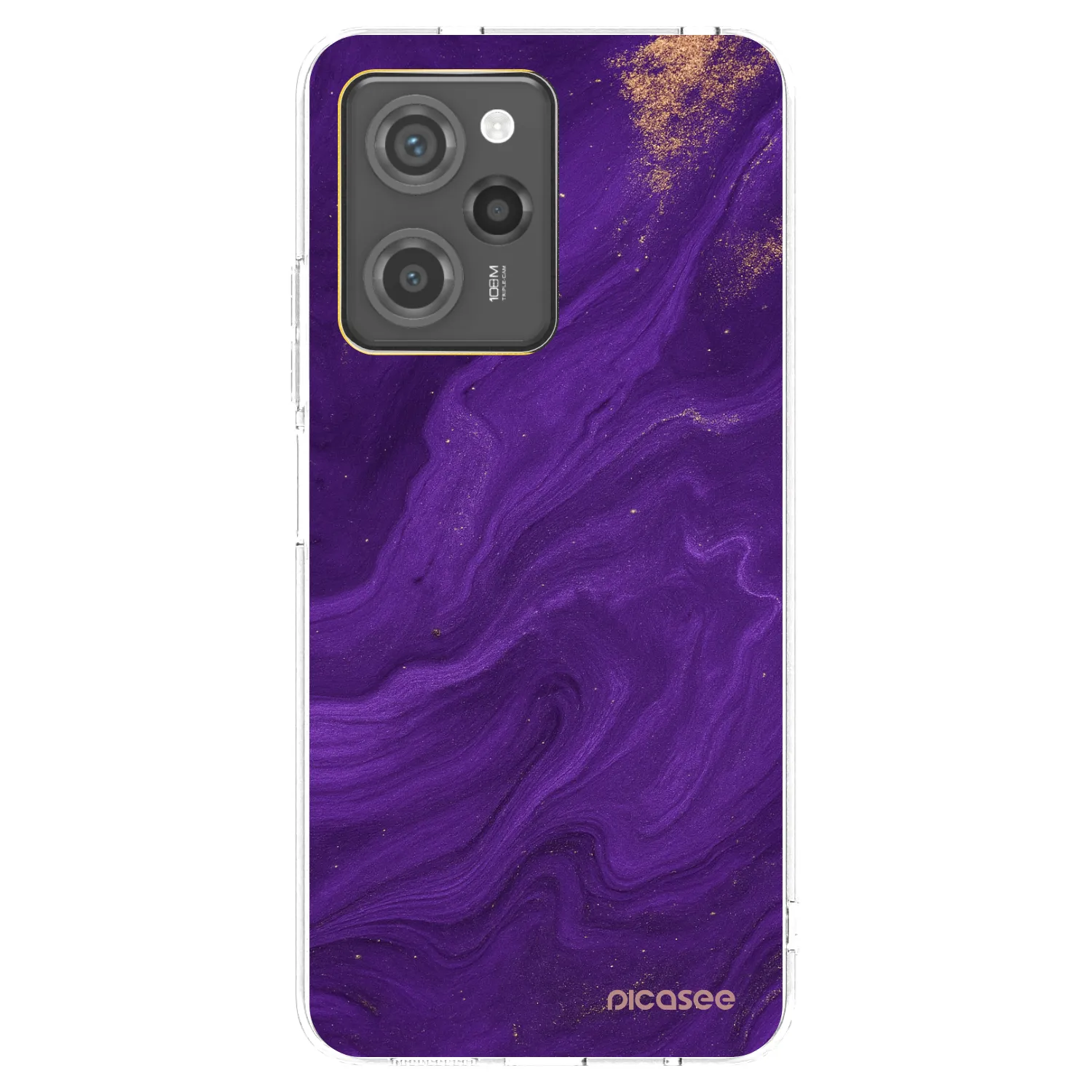 Picasee silikonowe czarne etui na Xiaomi Poco X5 Pro - Purple