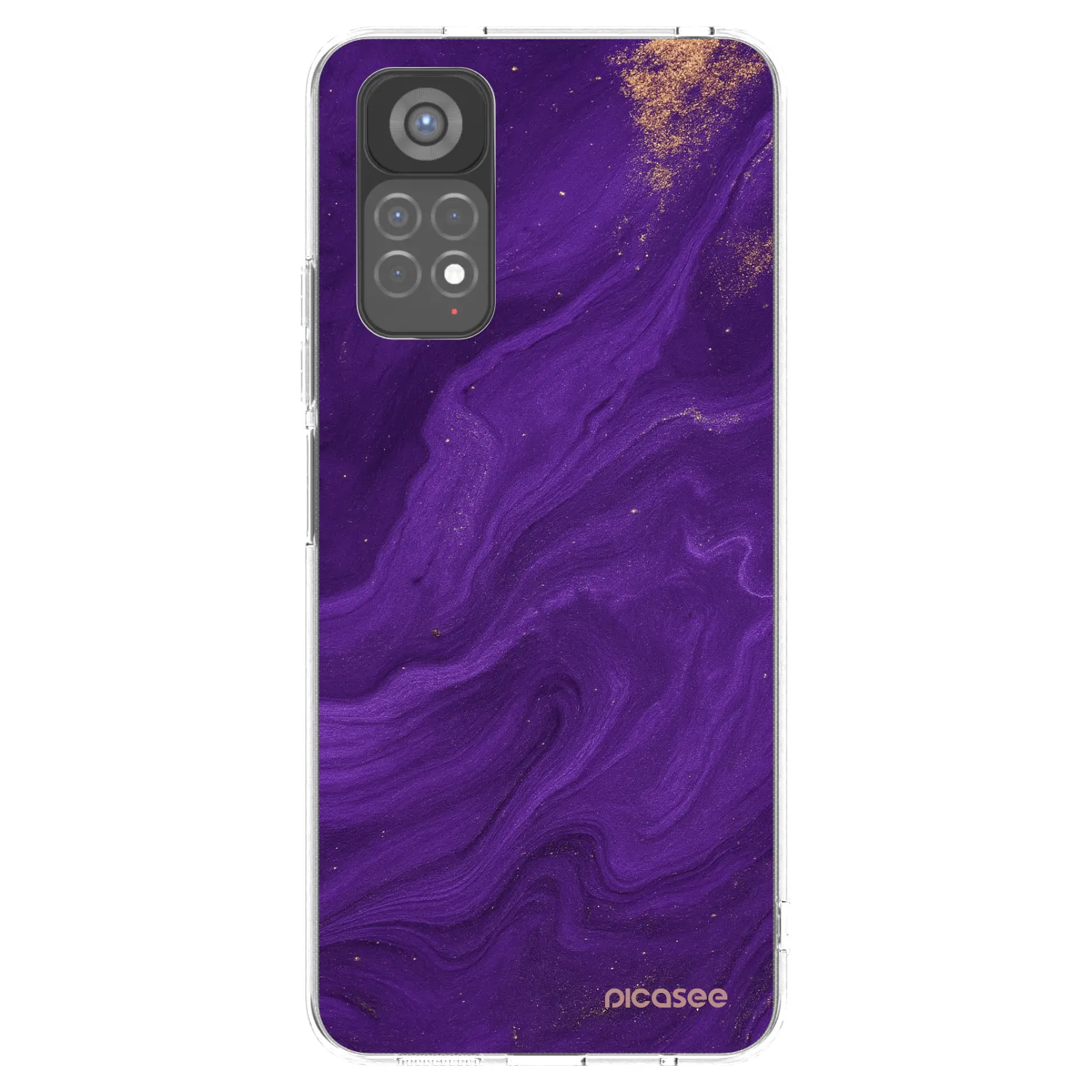 Picasee silikonowe przeźroczyste etui na Xiaomi Redmi Note 11S 5G - Purple