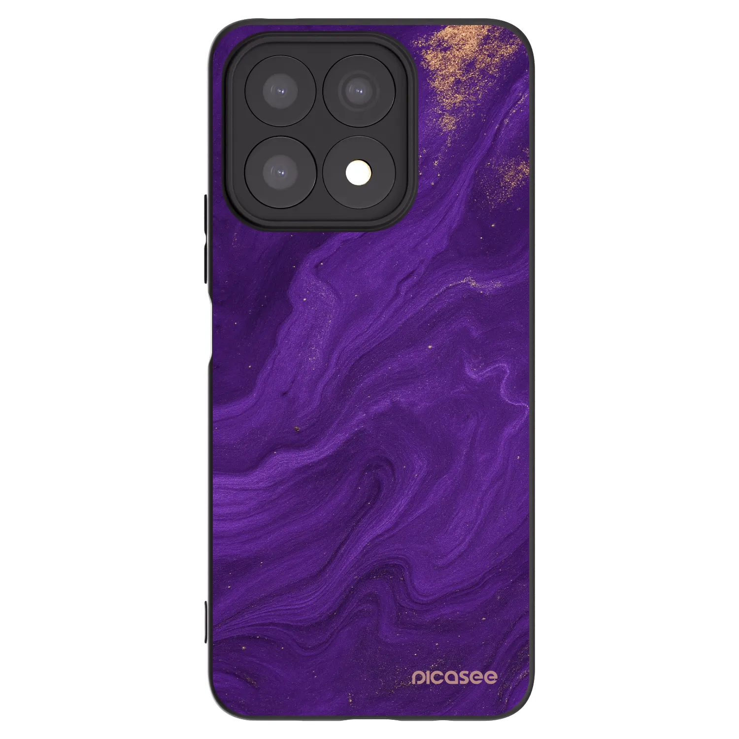 Picasee silikonowe czarne etui na Honor X8a - Purple