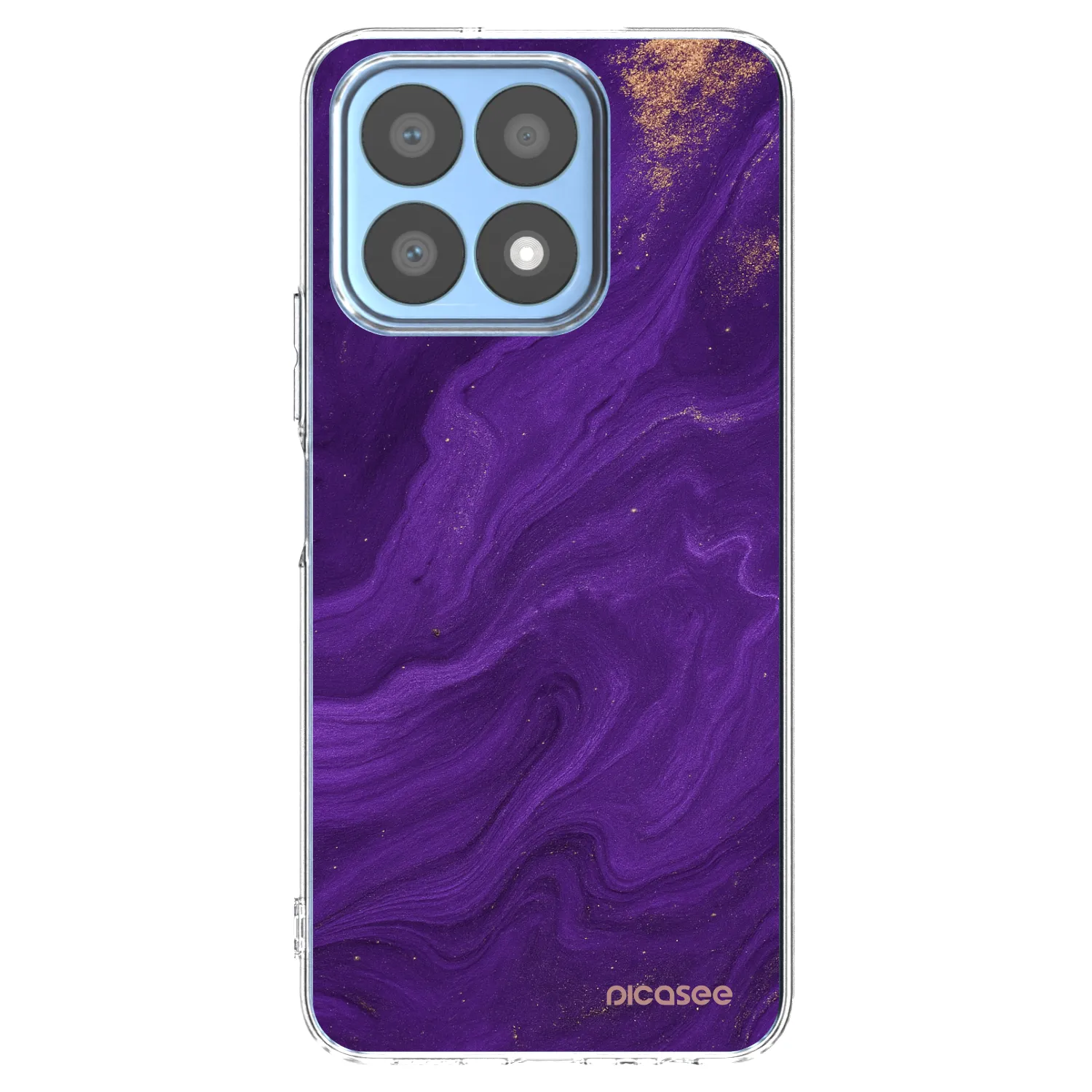 Picasee silikonowe przeźroczyste etui na Honor X8a - Purple