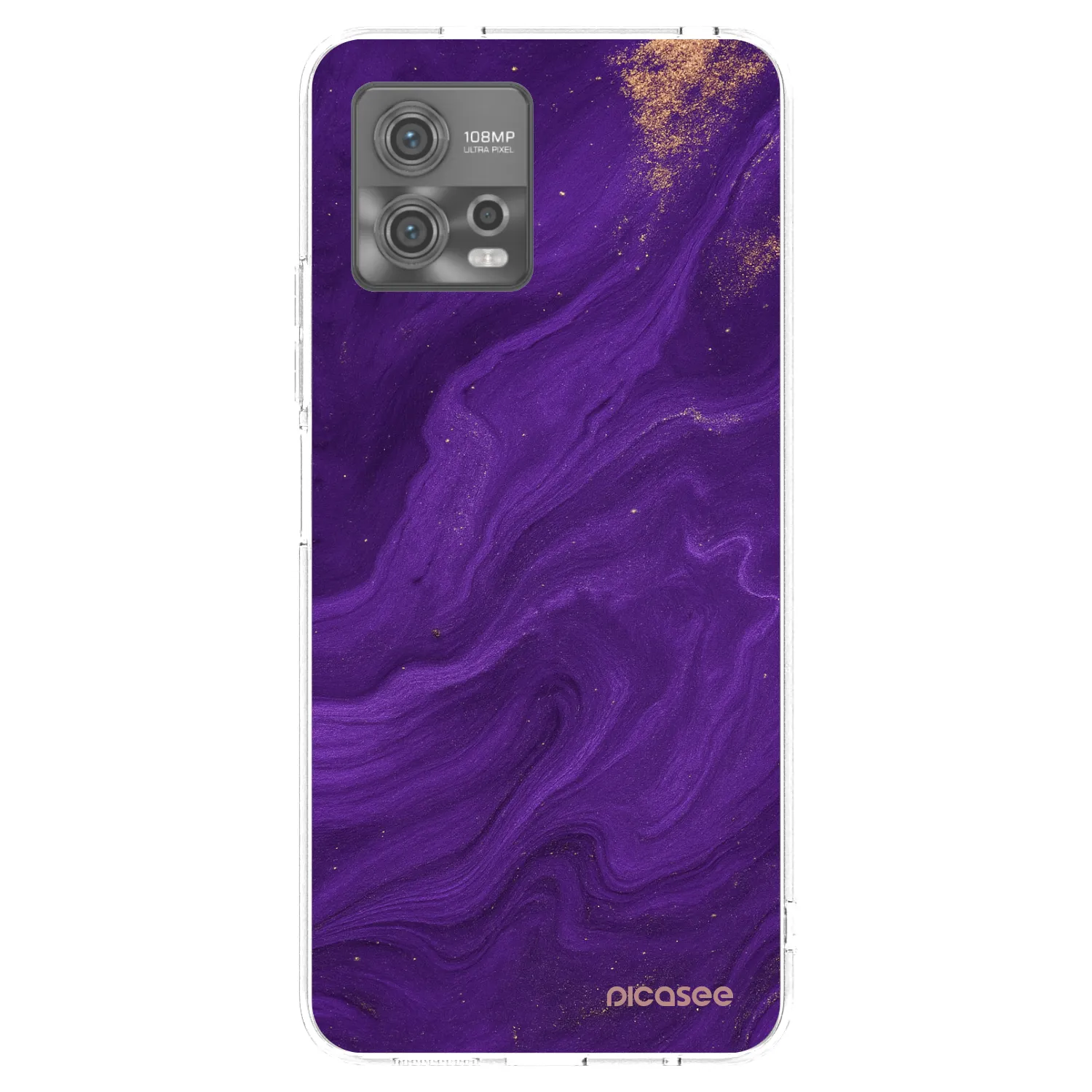 Picasee silikonowe przeźroczyste etui na Motorola Moto G72 - Purple