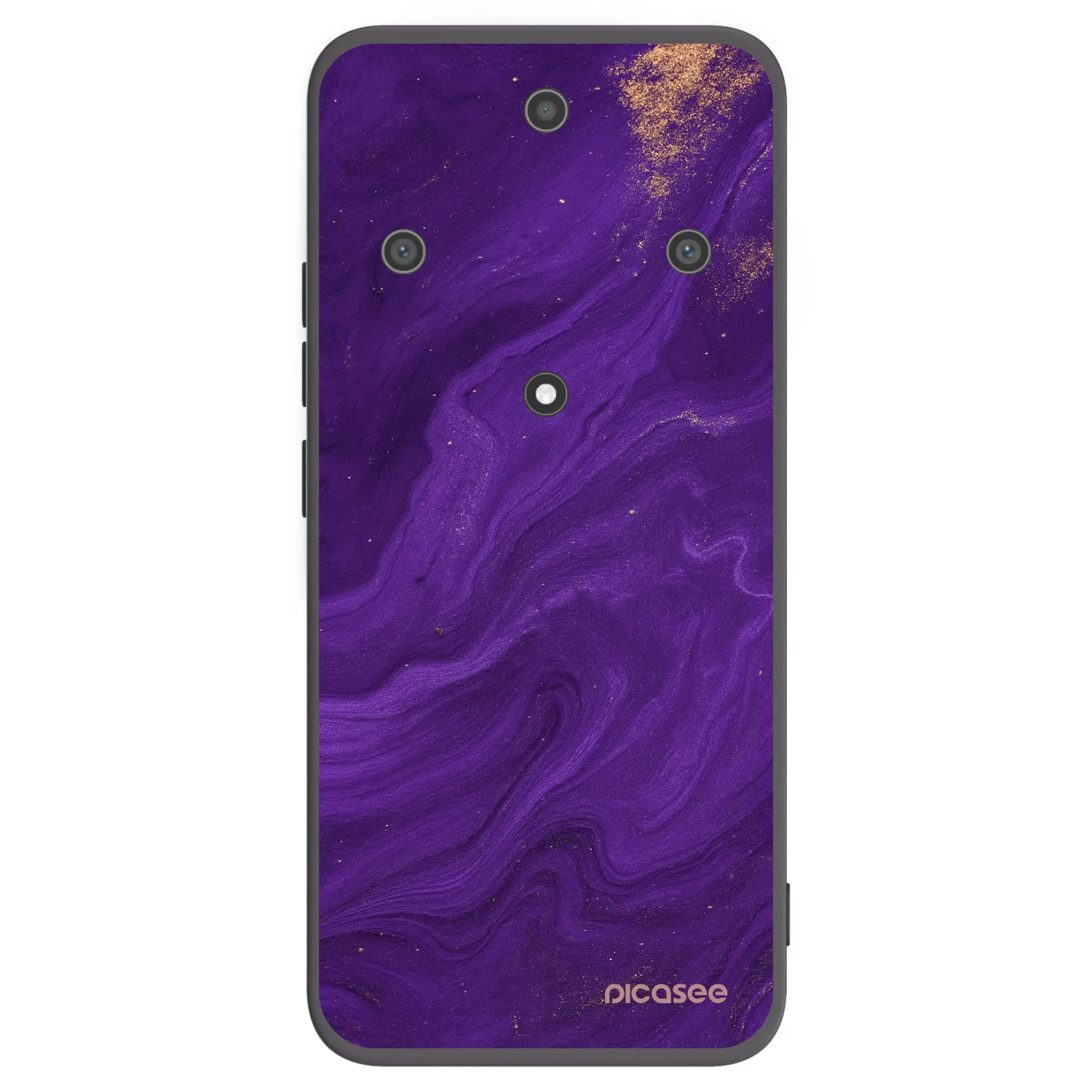 Picasee silikonowe czarne etui na Honor Magic5 Lite 5G - Purple