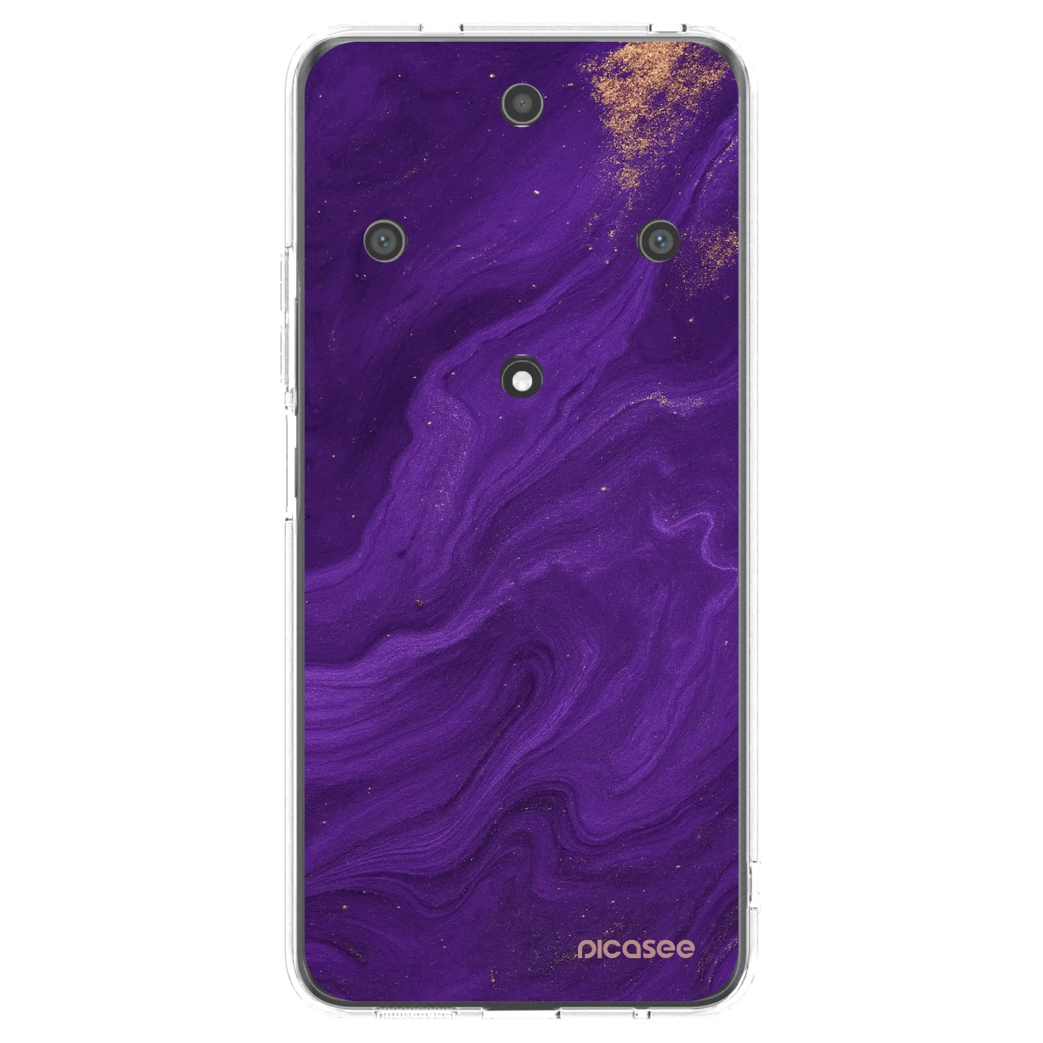 Picasee silikonowe przeźroczyste etui na Honor Magic5 Lite 5G - Purple