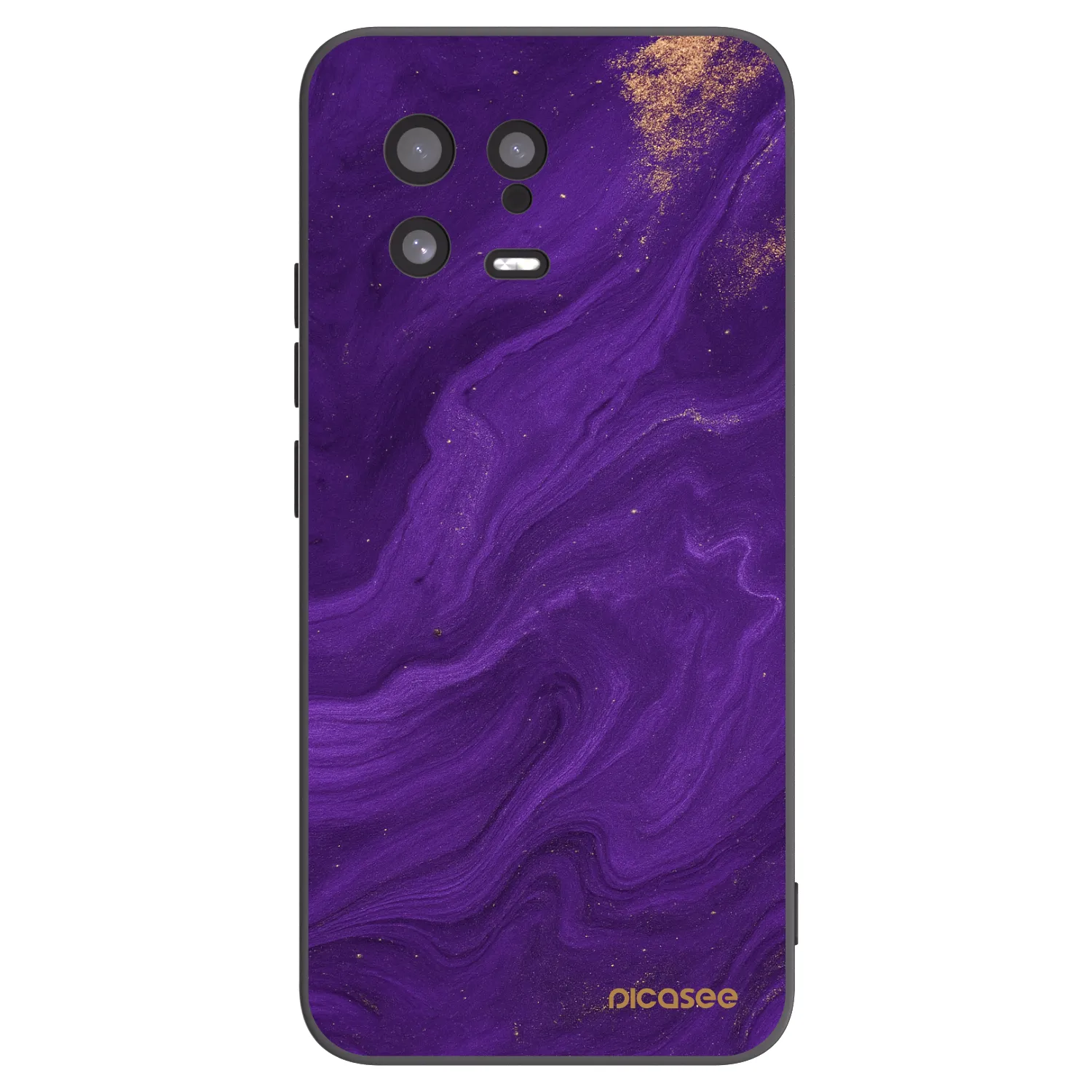 Picasee silikonowe czarne etui na Xiaomi 13 - Purple
