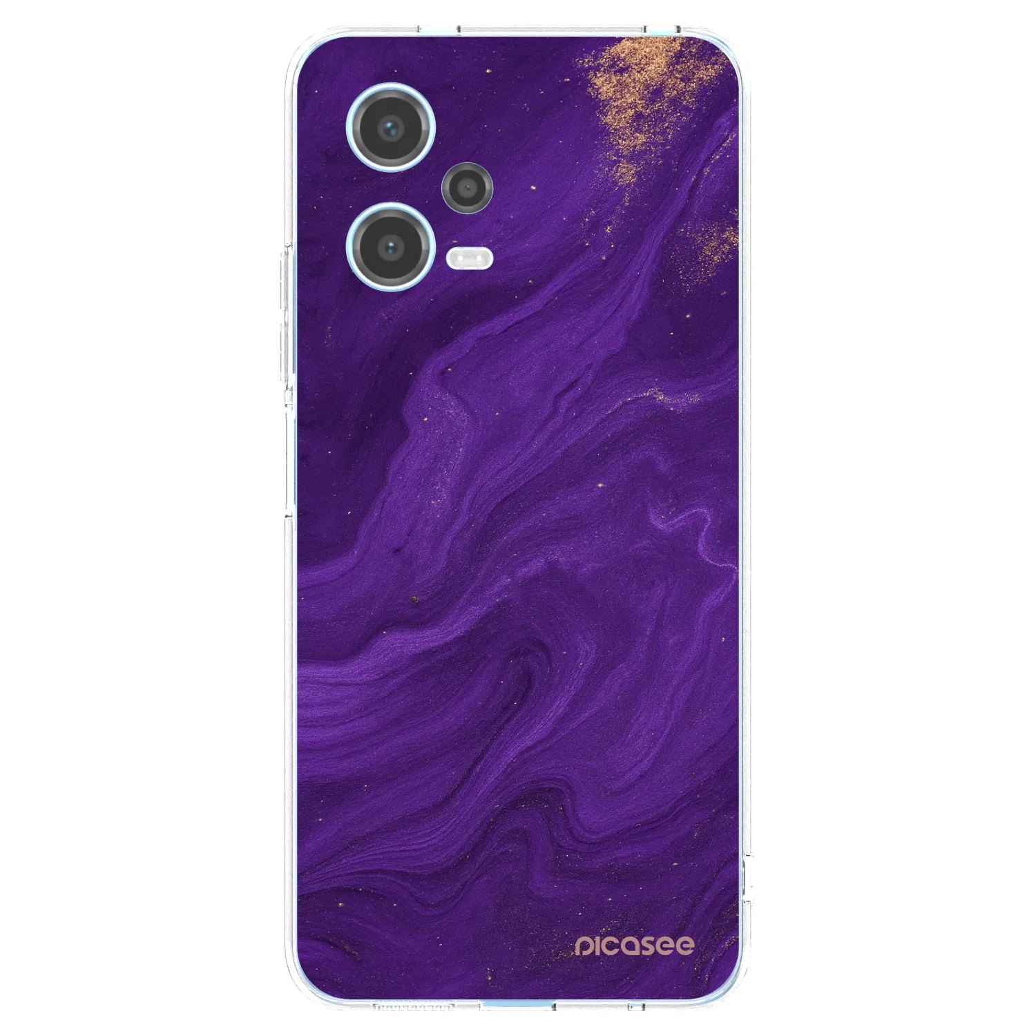 Picasee silikonowe przeźroczyste etui na Xiaomi Redmi Note 12 5G - Purple