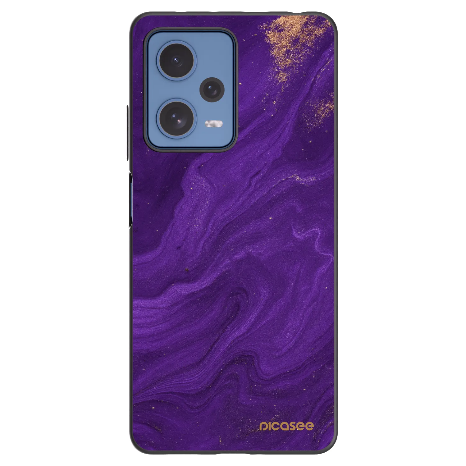 Picasee silikonowe czarne etui na Xiaomi Redmi Note 12 Pro 5G - Purple