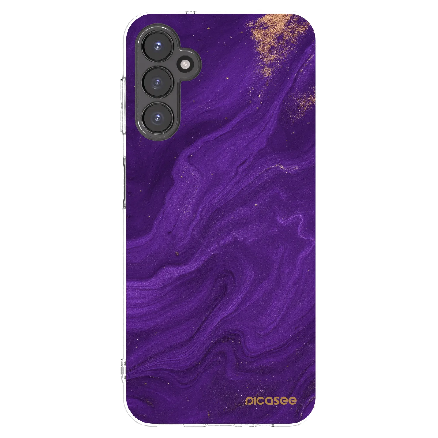 Picasee silikonowe przeźroczyste etui na Samsung Galaxy A14 4G A145R - Purple