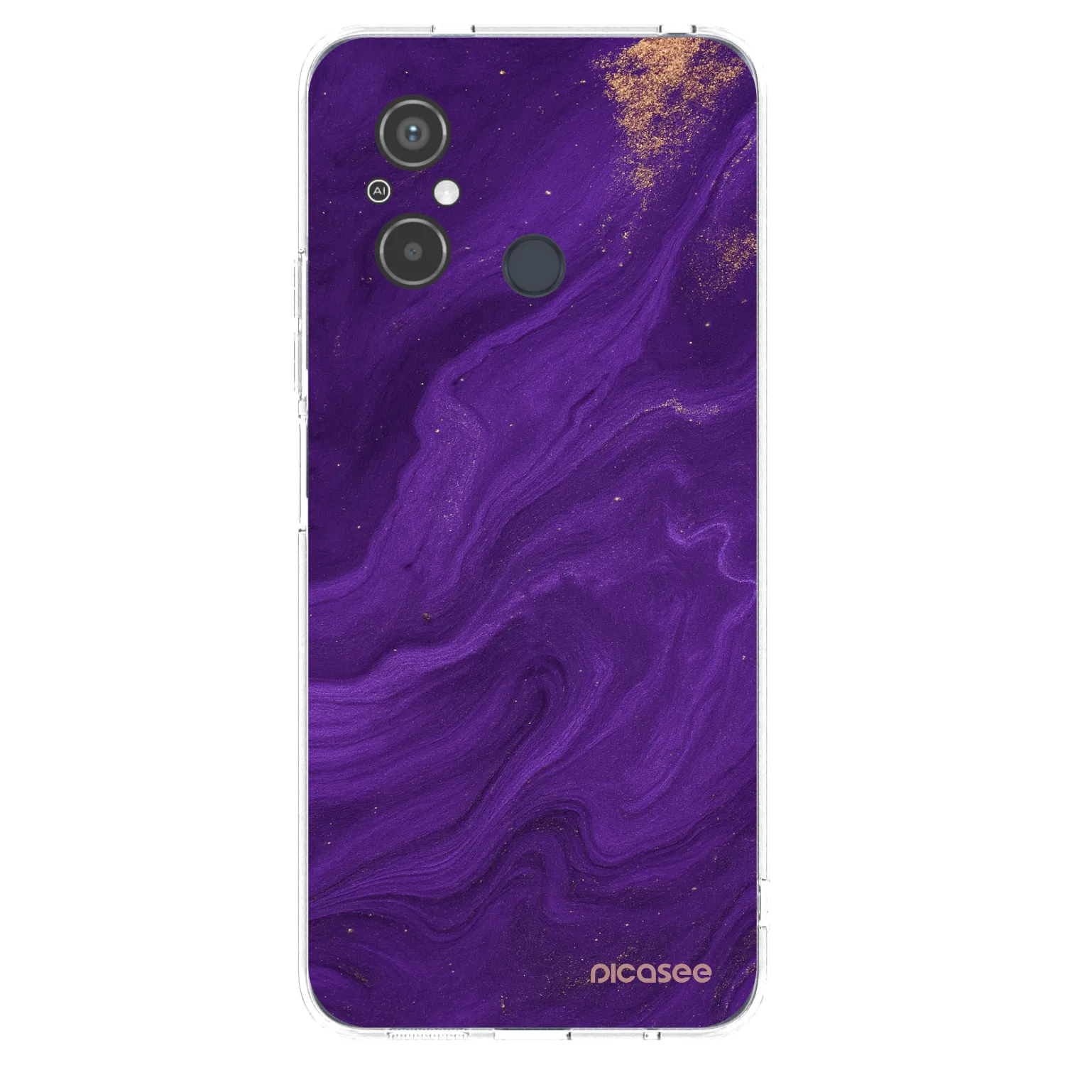 Picasee silikonowe przeźroczyste etui na Xiaomi Redmi 12C - Purple