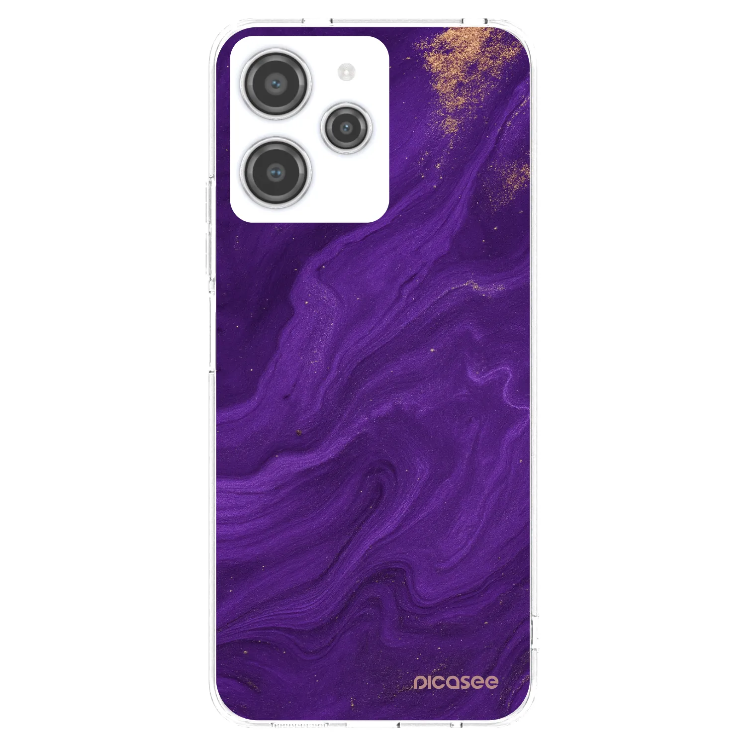 Picasee silikonowe przeźroczyste etui na Xiaomi Redmi 12 4G - Purple
