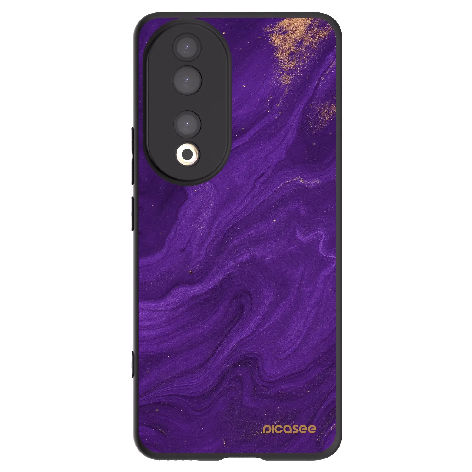 Picasee silikonowe czarne etui na Honor 90 5G - Purple